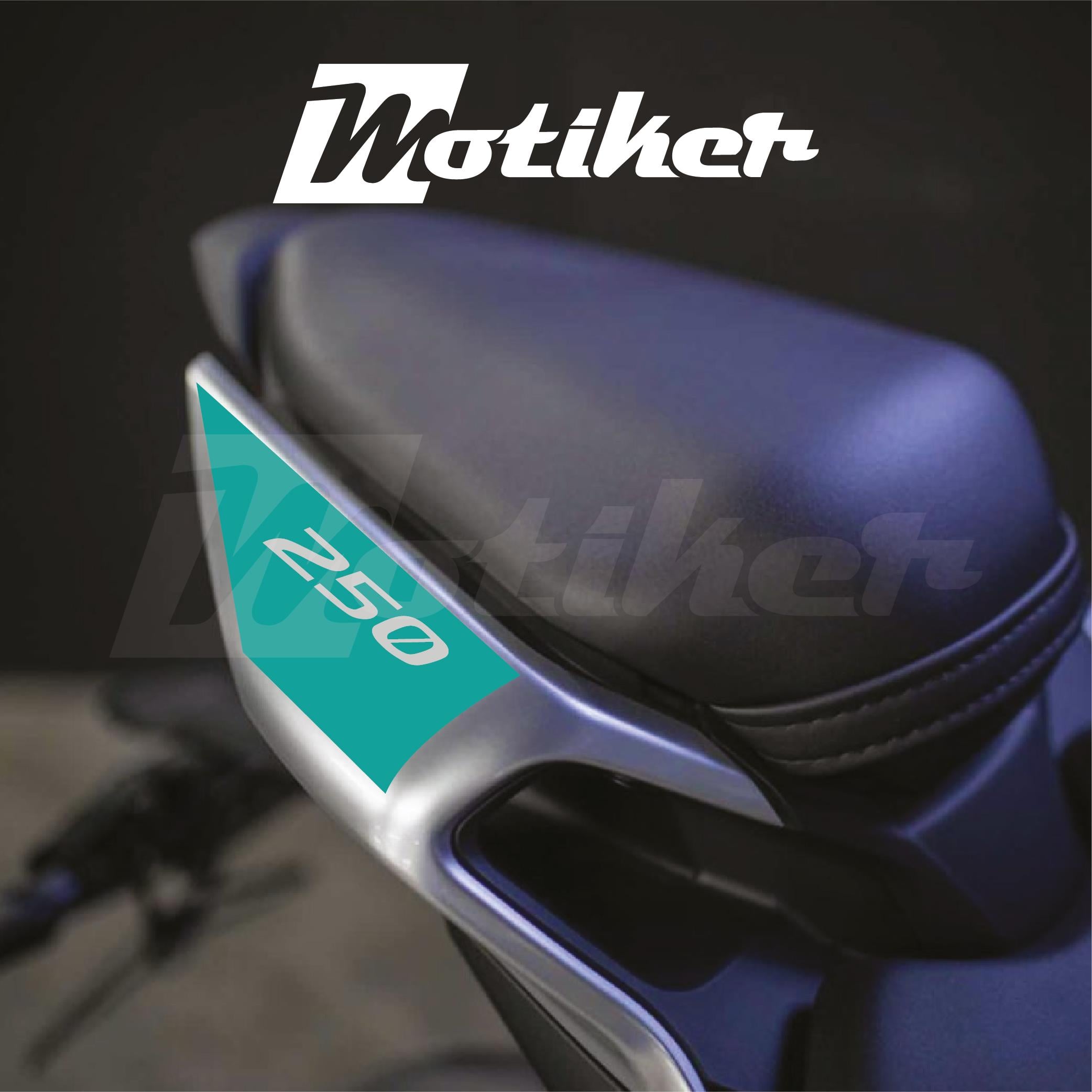 250SRCFMOTO 250SR ARKA KUYRUK STICKER MODEL 2 TURKUAZ RENK