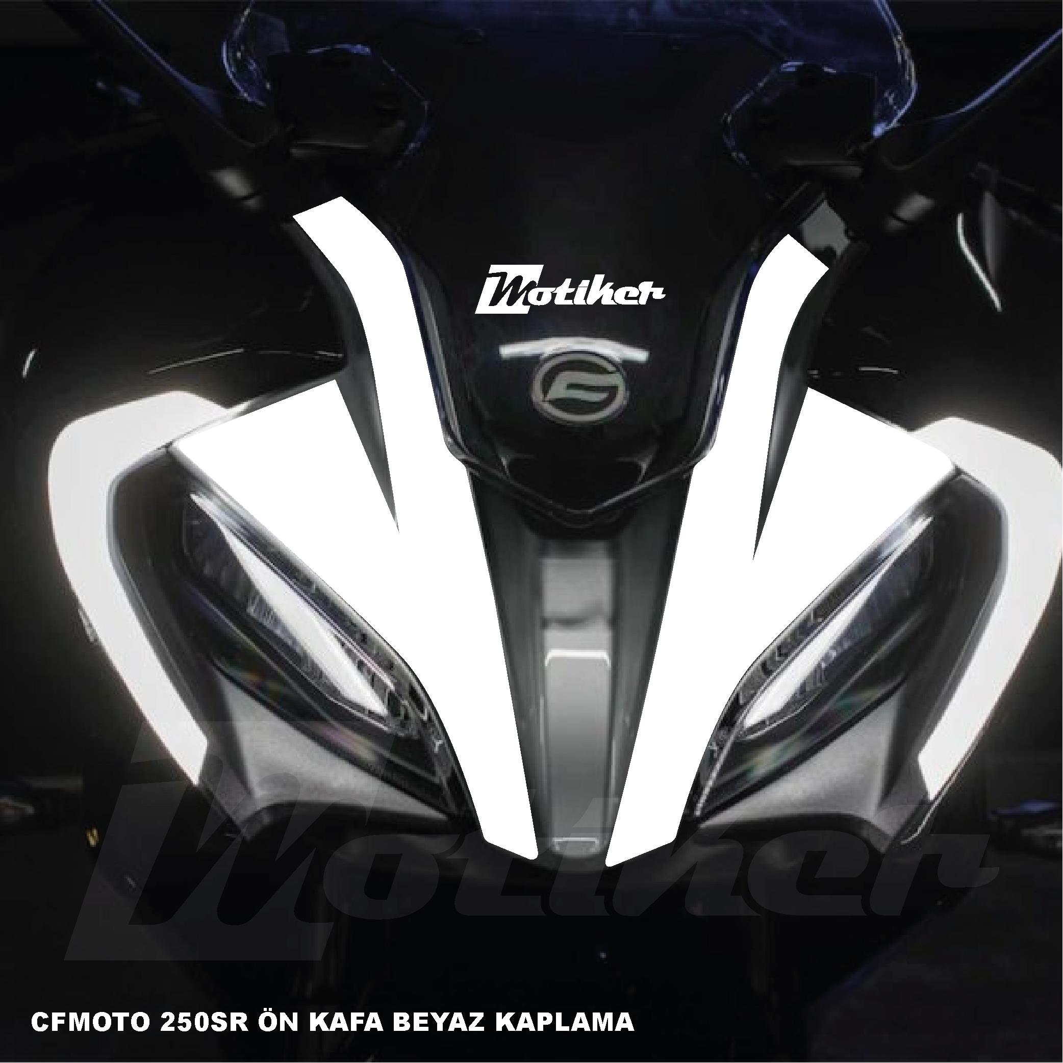 250SRCFMOTO 250SR Ön Kafa Kaplama Modeli Beyaz Renk  