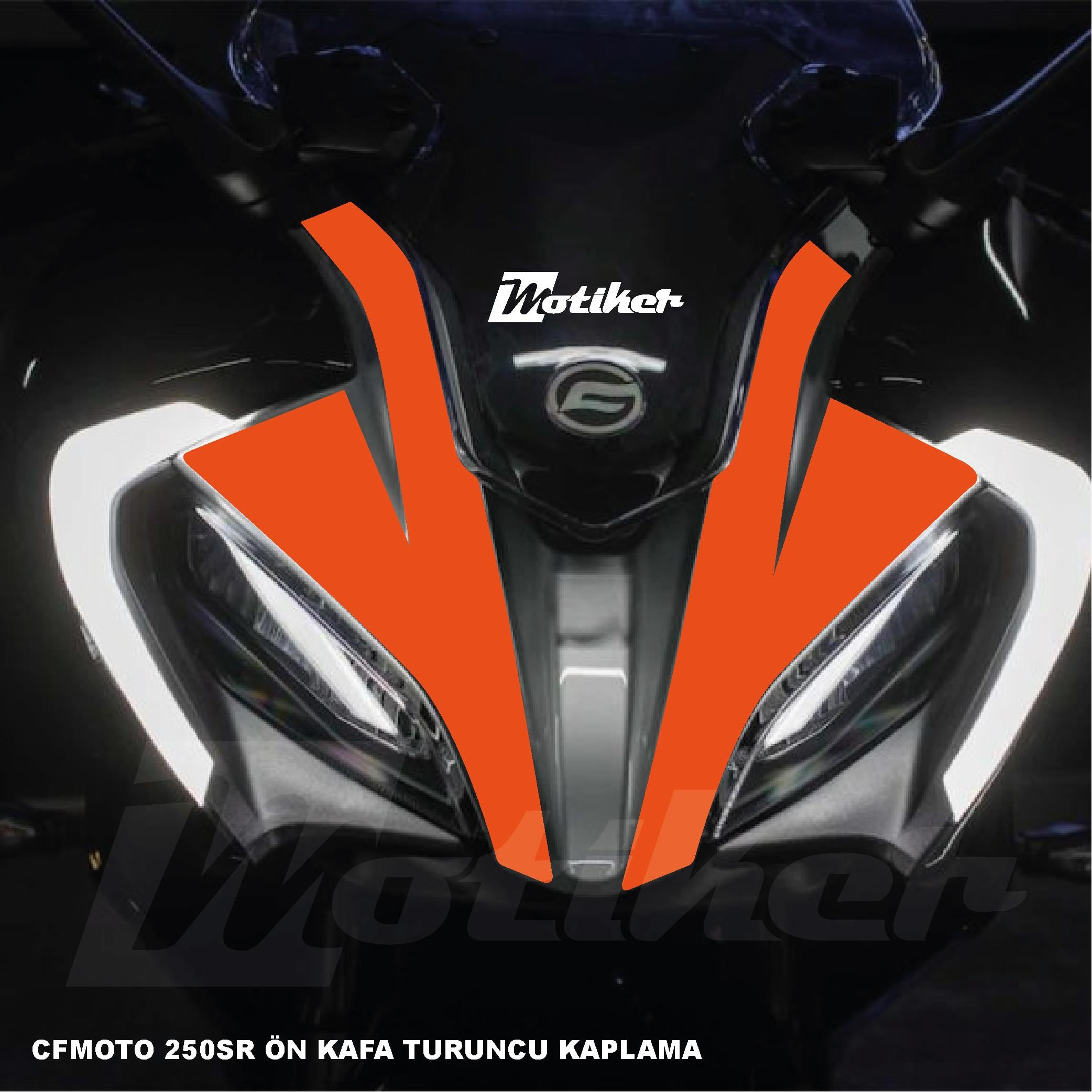 250SRCFMOTO 250SR Ön Kafa Kaplama Modeli Turuncu Renk  