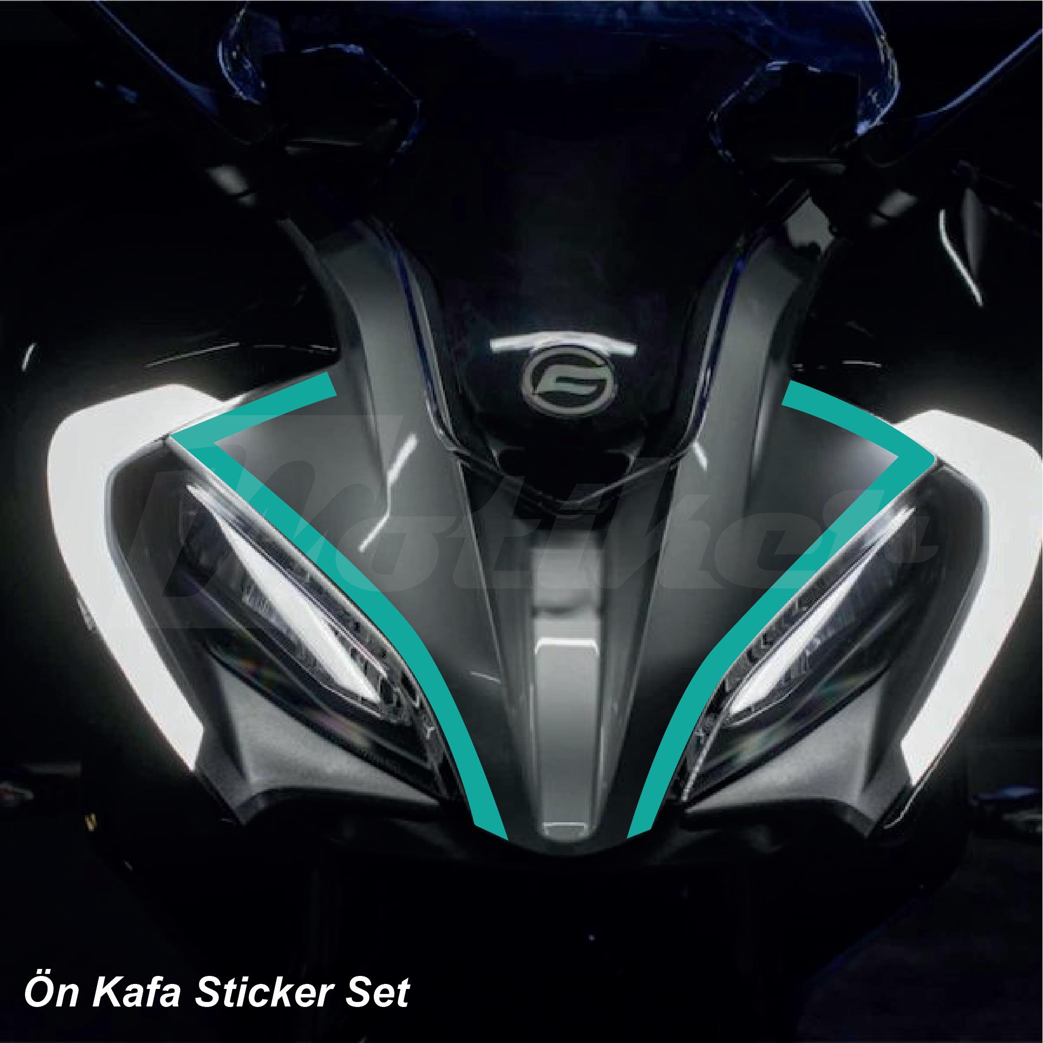 250SRCFMOTO 250SR Ön Kafa Sticker Etiket Modeli Turkuaz
