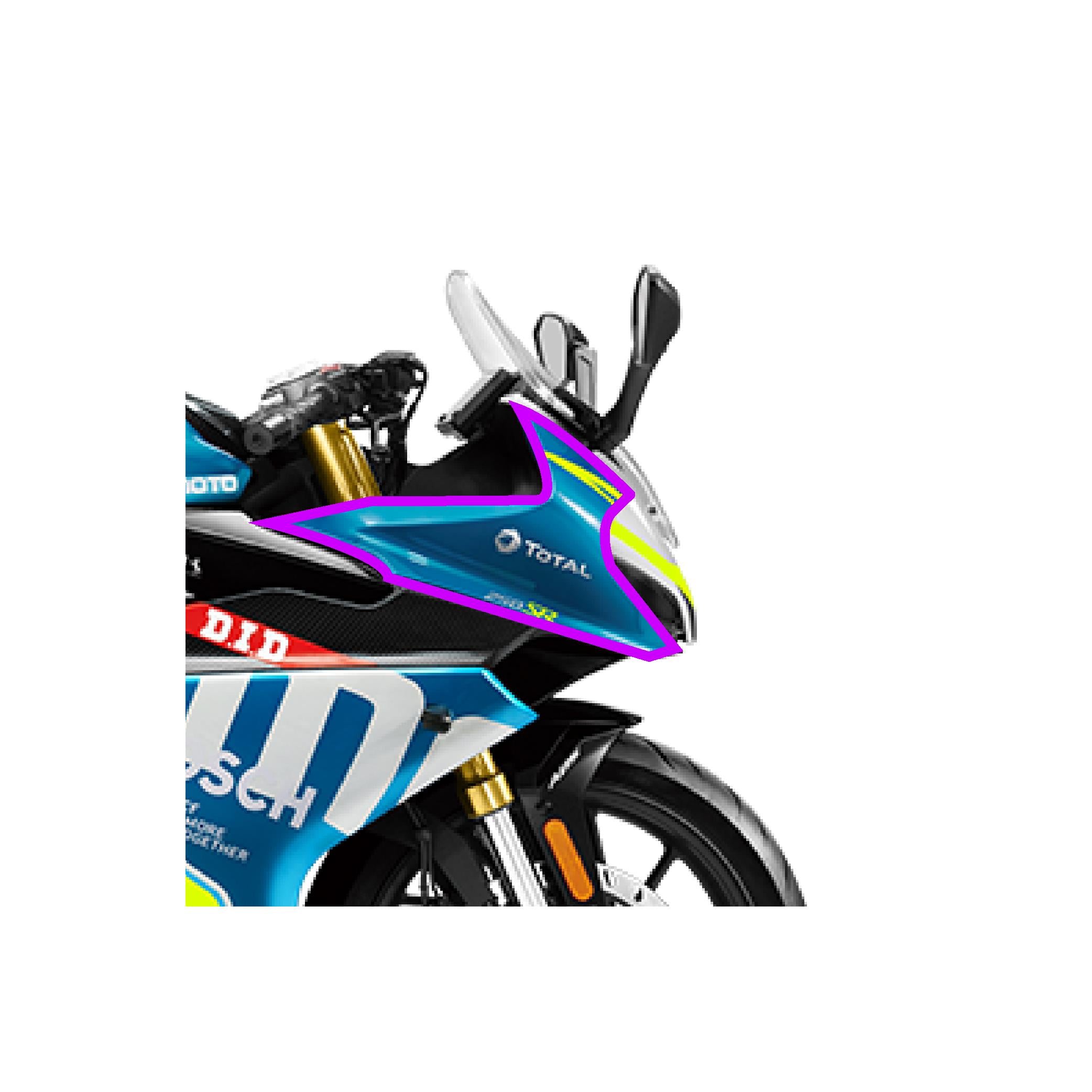 CFMOTO 250SR Orijinal Sağ Ön Kafa Motosiklet Sticker Etiket Modeli