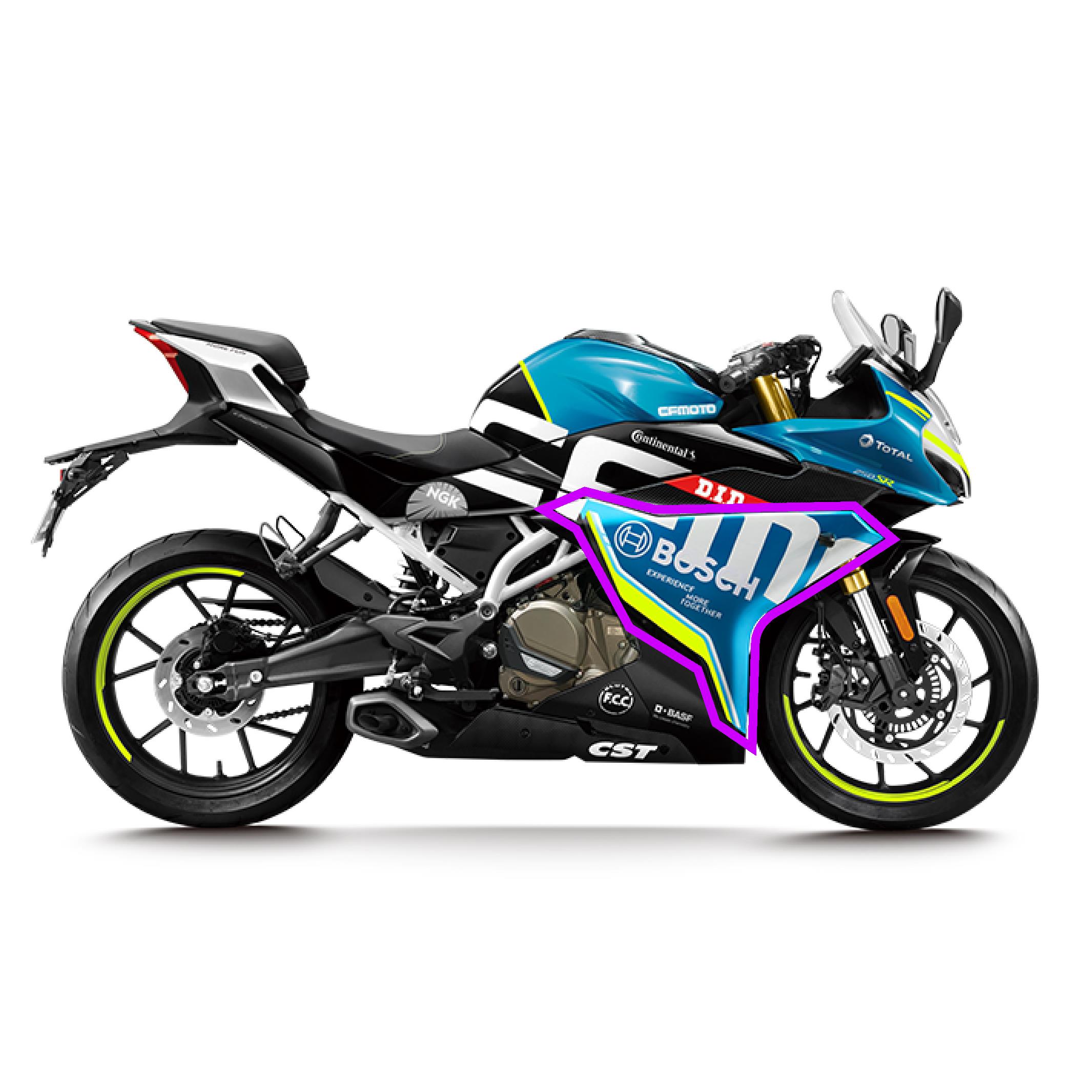 CFMOTO 250SR Orijinal Sağ Yan Grenaj Motosiklet Sticker Etiket Modeli