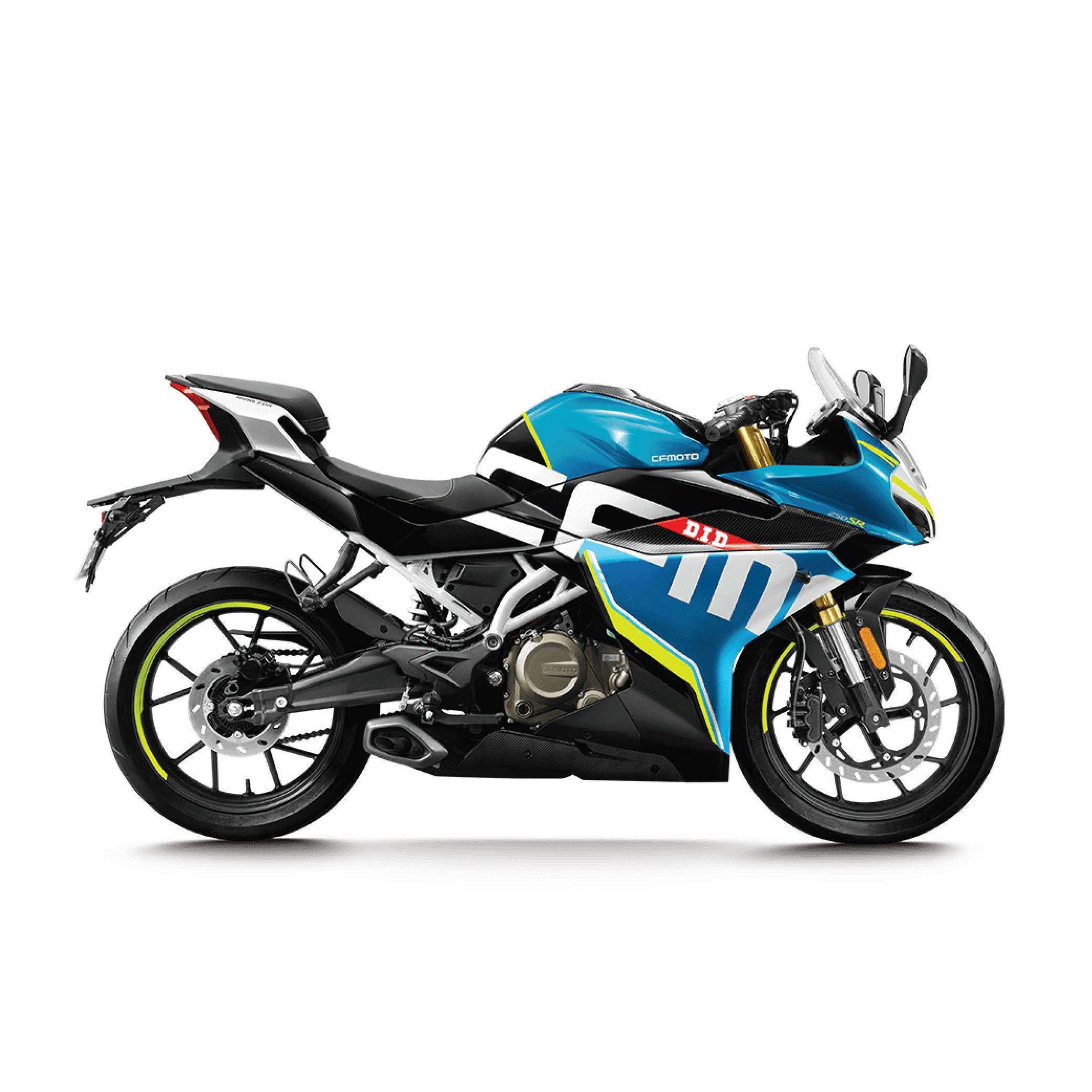 CFMOTO 250SR Orijinal Tasarım Motosiklet Sticker Etiket Modeli Mavi Neon Yeşil (Sarı)