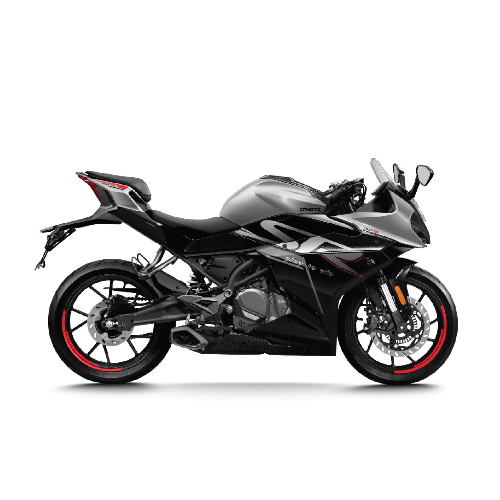 CFMOTO 250SR Orijinal Tasarım Motosiklet Sticker Etiket Modeli Gri Kırmızı