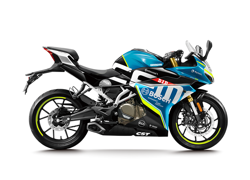 CFMOTO 250SR Orijinal Tasarım Motosiklet Sticker Etiket Modeli Mavi Neon