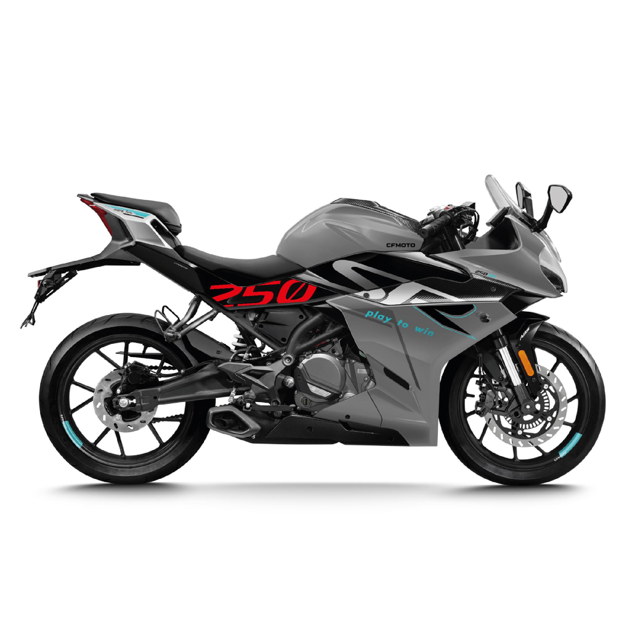 250SRCFMOTO 250SR Orta Şase 250 Yazı Sticker Etiket Modeli Kırmızı