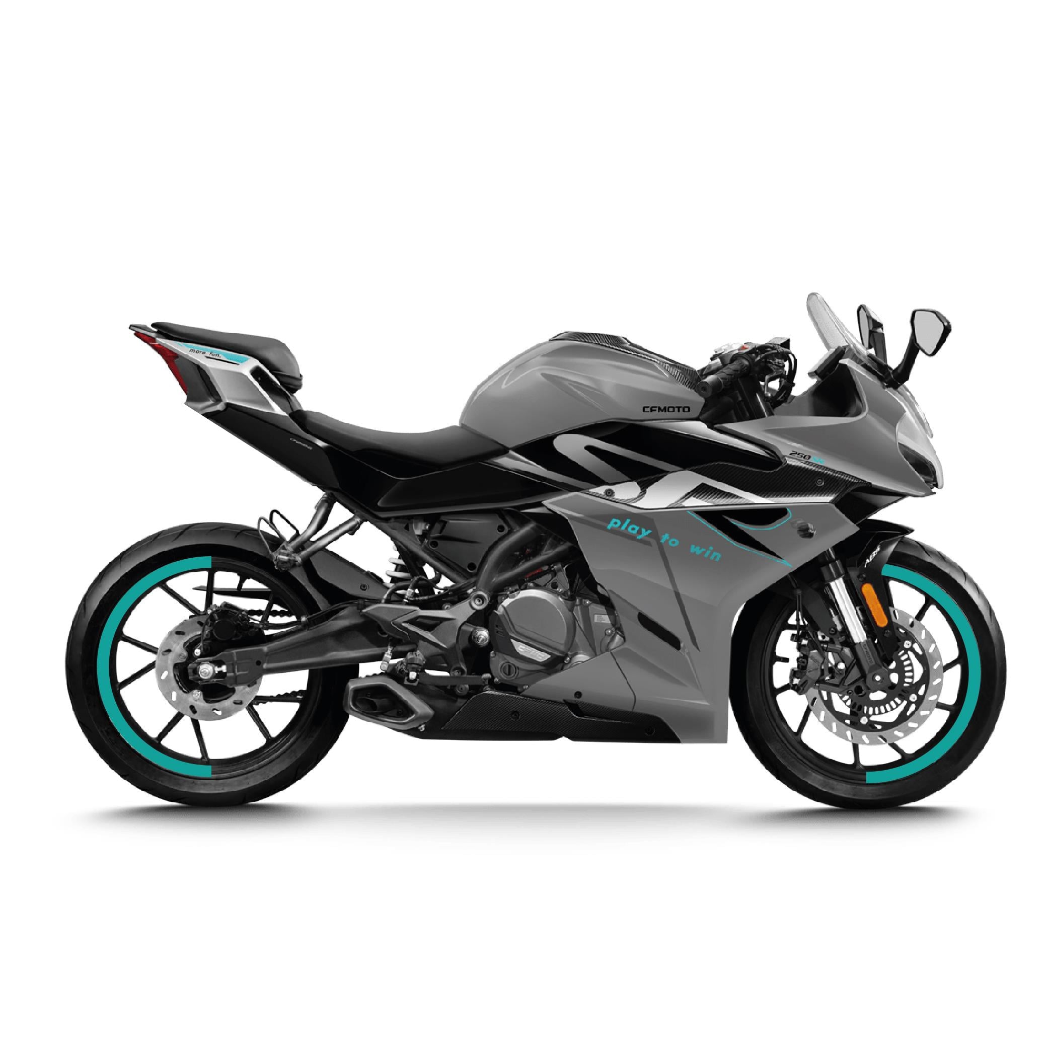 250SRCFMOTO 250SR Yarım Jant Kaplama Sticker Etiket Modeli Turkuaz 