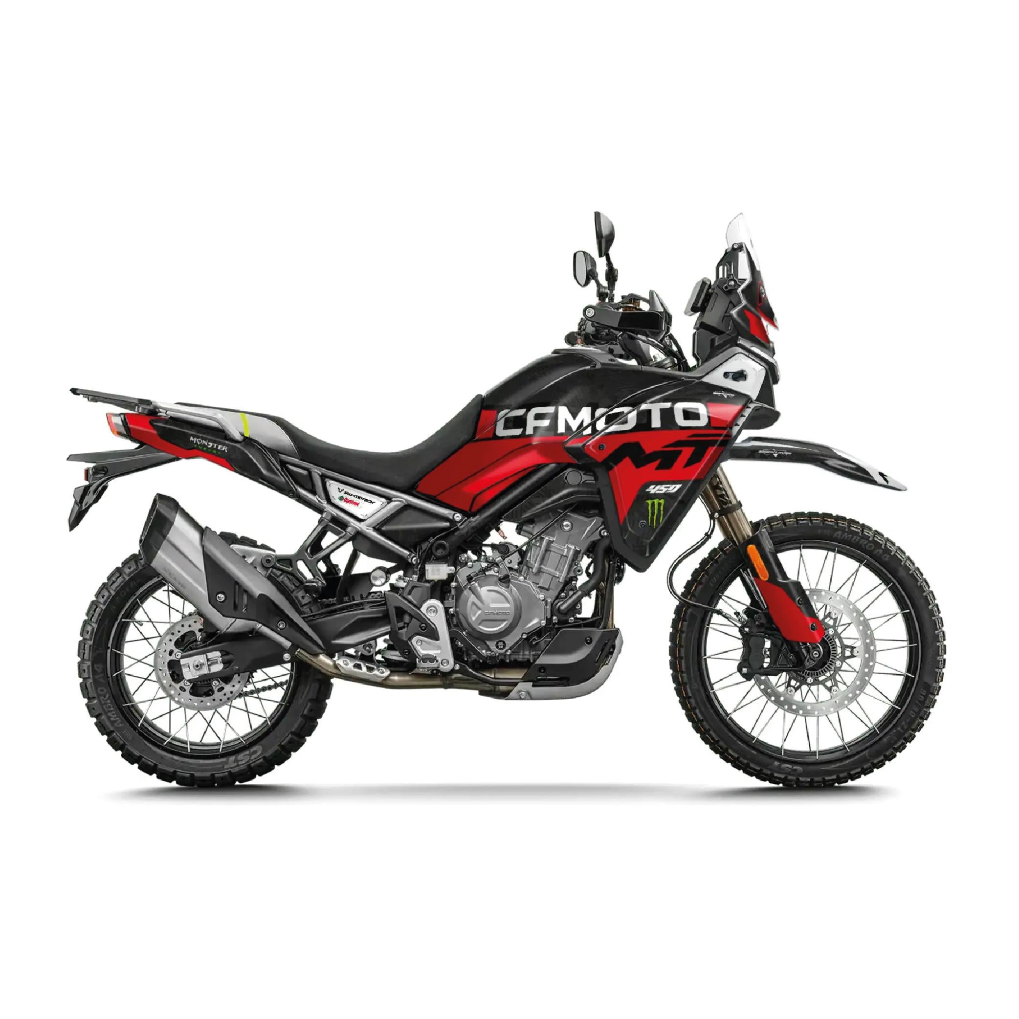 450 MTCFMOTO 450MT Monster Tasarım Motosiklet Kaplama Sticker Etiket Modeli Kırmızı Siyah