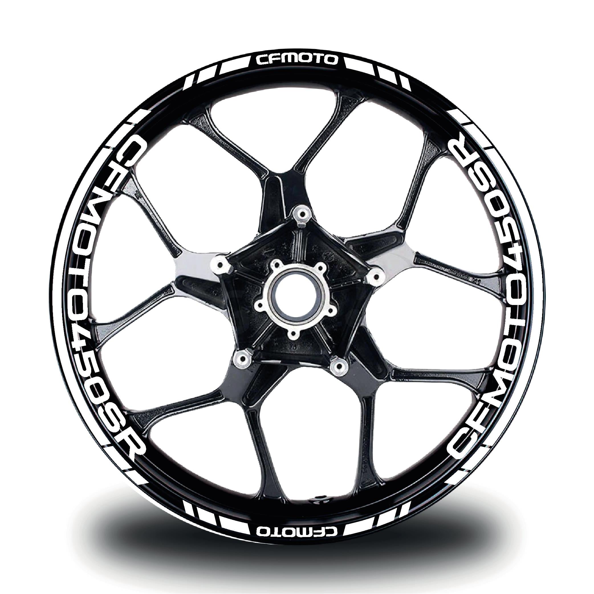 CFMOTO 450SR Jant Sticker İç Dış Yazılı Beyaz