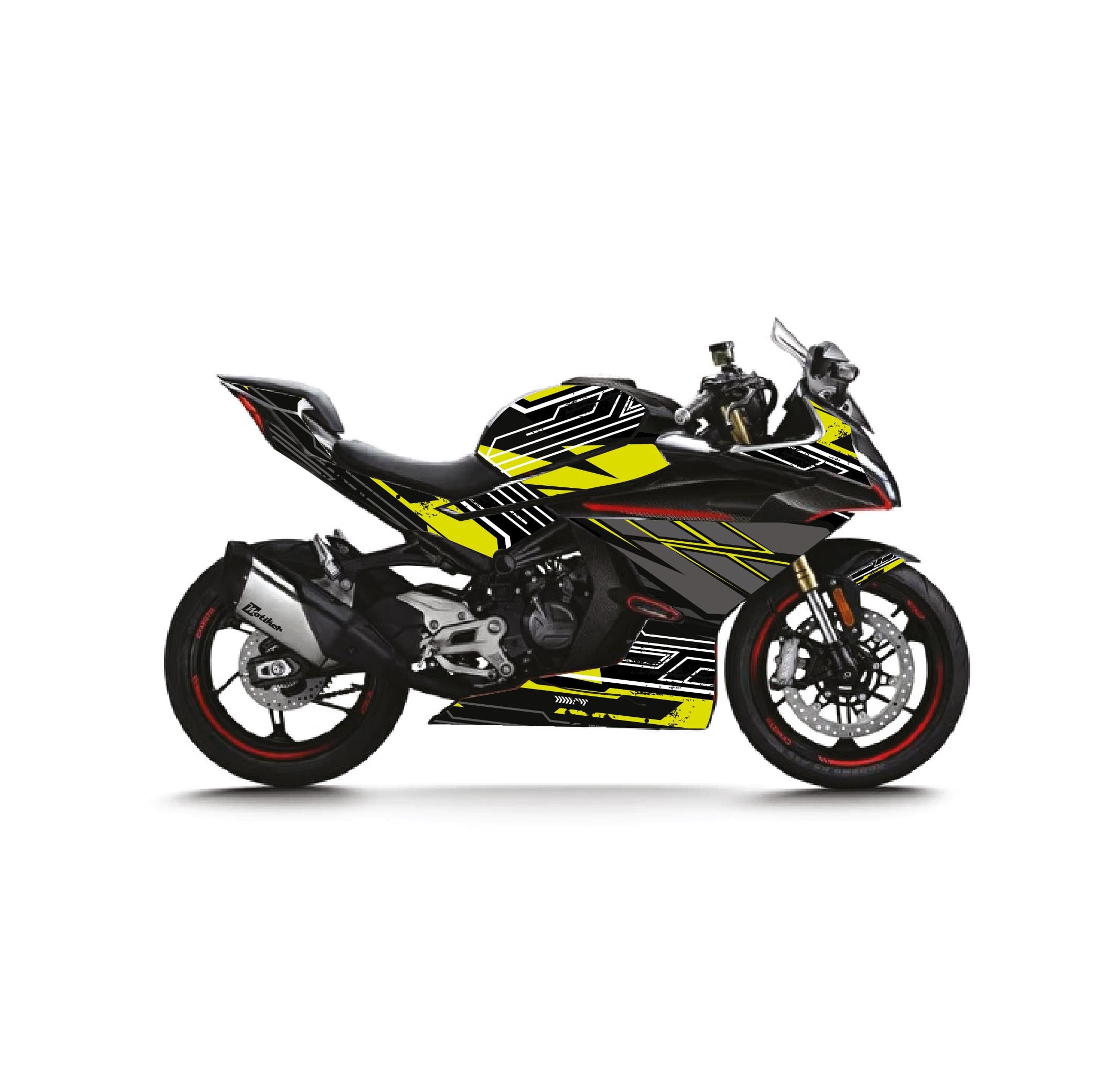 450SRCFMOTO 450SR Redstone Parçalı Kaplama Sticker Etiket Modeli Sarı