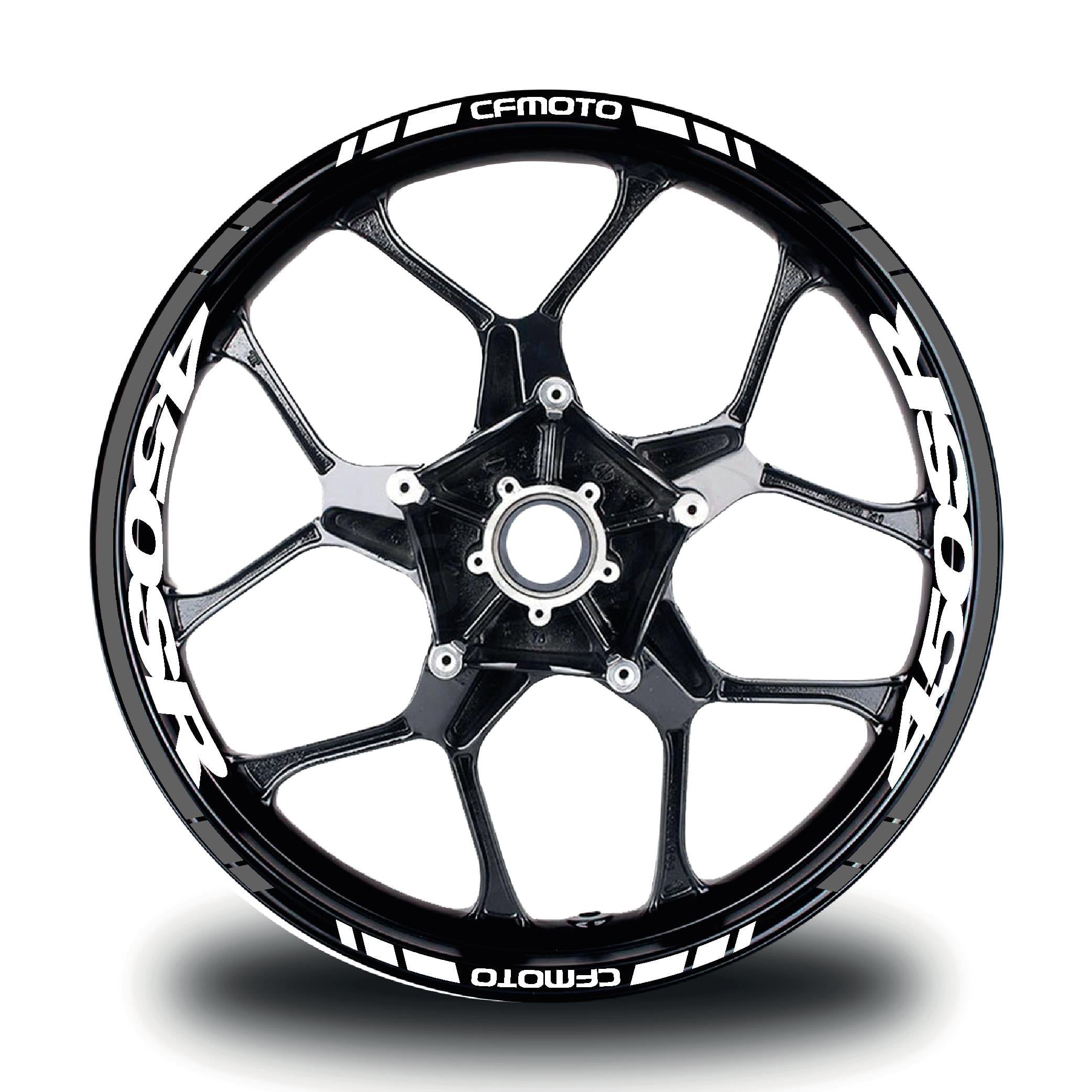 CFMOTO 450SR Sticker Jant İç & Dış Yazılı Etiket Modeli Gri - Beyaz