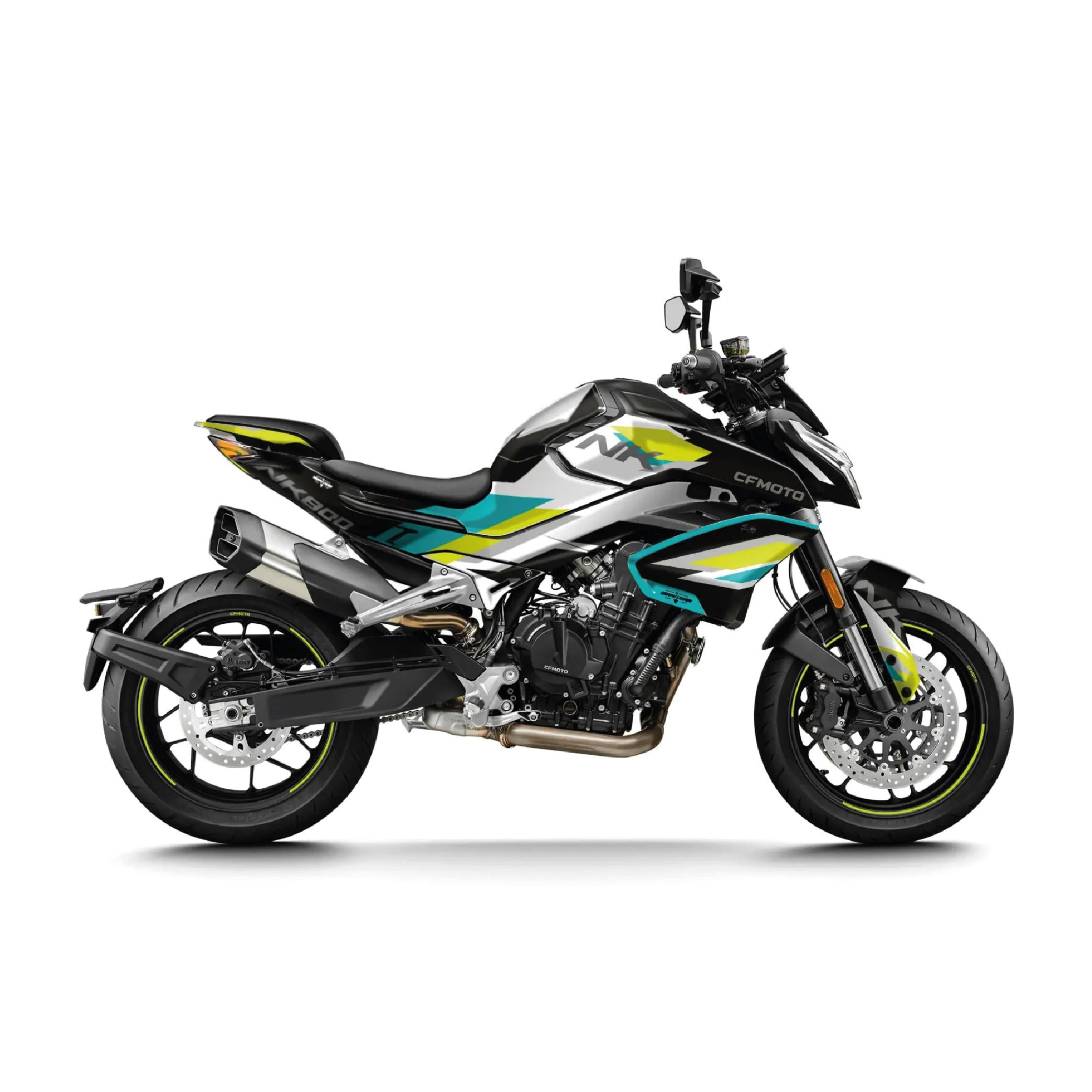 800NKCFMOTO 800NK Turqoise Bomb Tasarım Motosiklet Kaplama Sticker Etiket Modeli