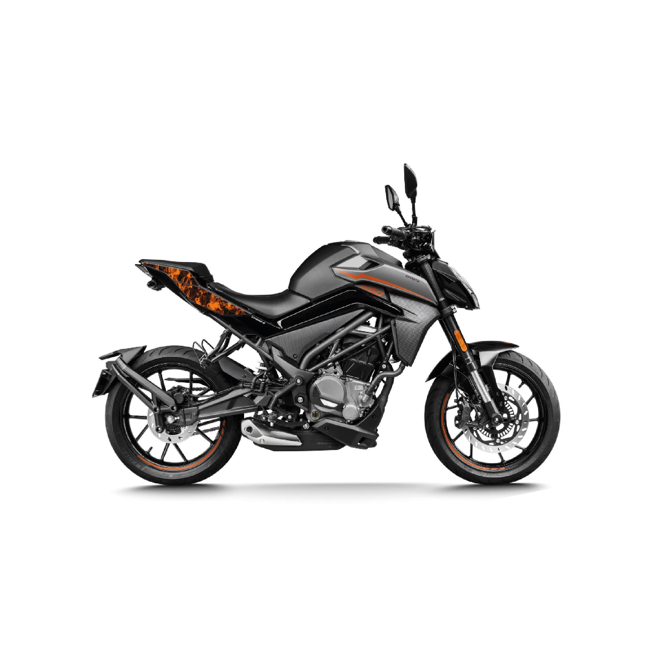 250 NKCFMOTO NK250 2023-2025 Arka Kuyruk Set Duman Turuncu Kaplama