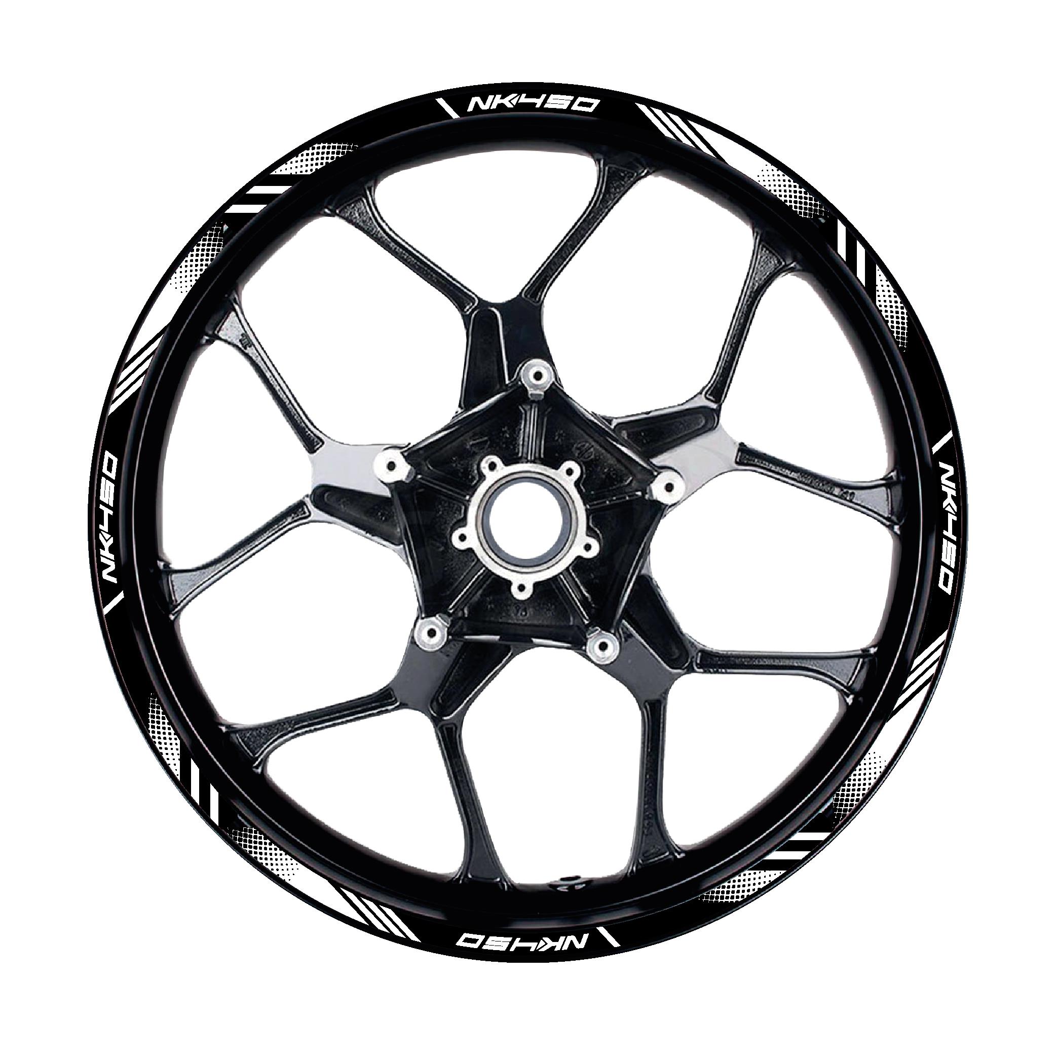 450 NKCFMOTO NK450 Sticker Jant Dışı Şerit Baskılı Beyaz Model