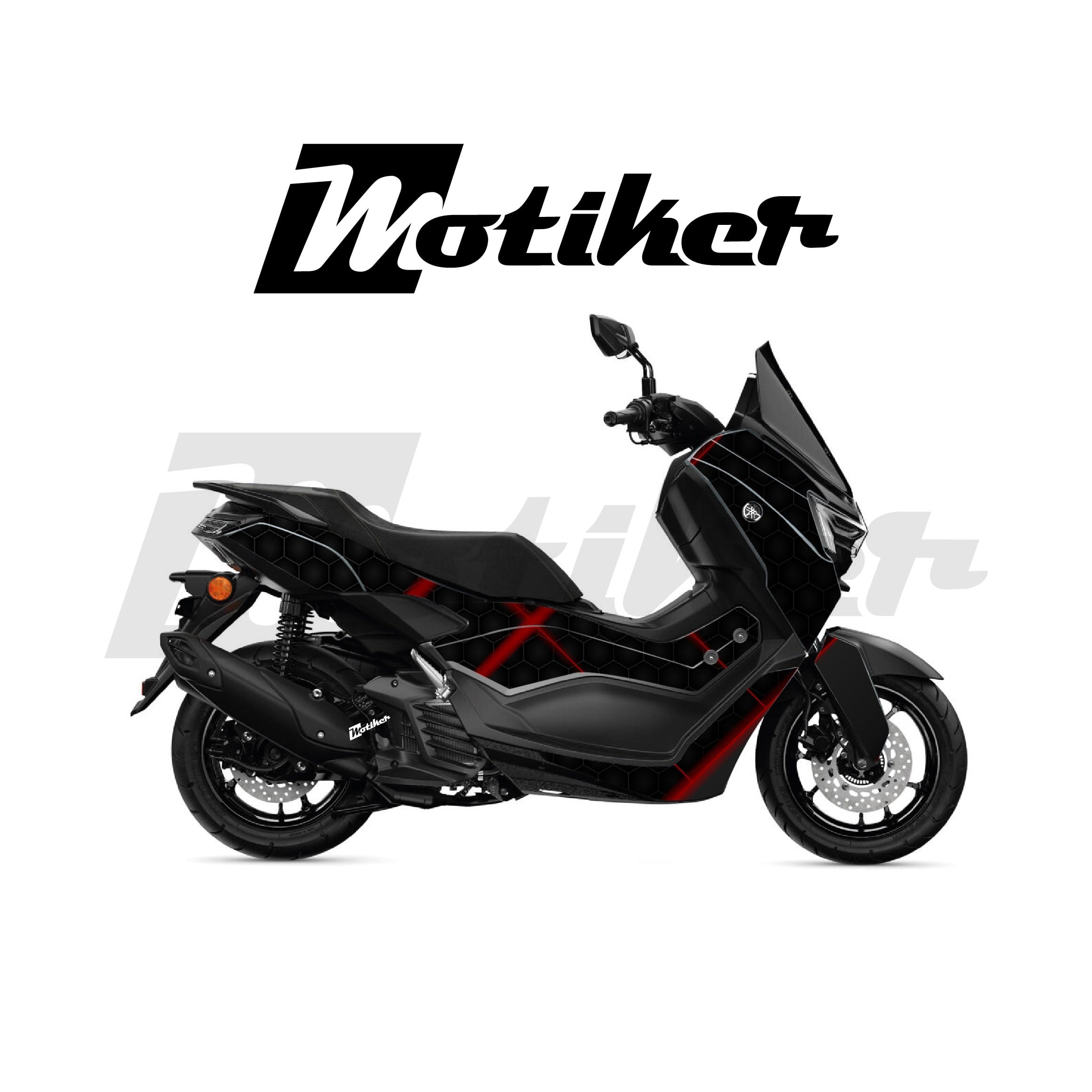 Yamaha NMAX 2025 Parçalı Kaplama Sticker Etiket Modeli Karbon Lazer Desen 17 (MTK9378)