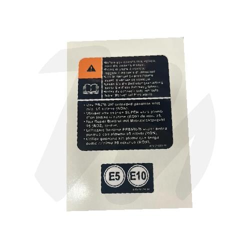 Yamaha MT Depo Üstü Uyarı Orjinal Depo Siyah Sticker 