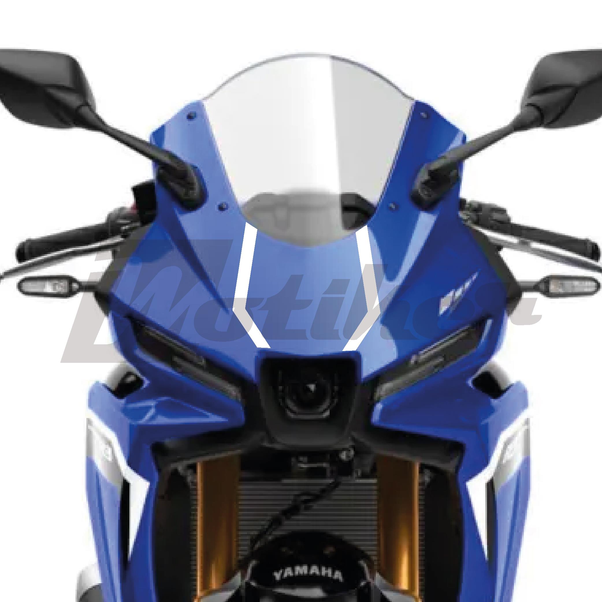 Yamaha YZF-R25 2025-2026 Model Ön Kafa Stıcker Etiket Model 3 Beyaz