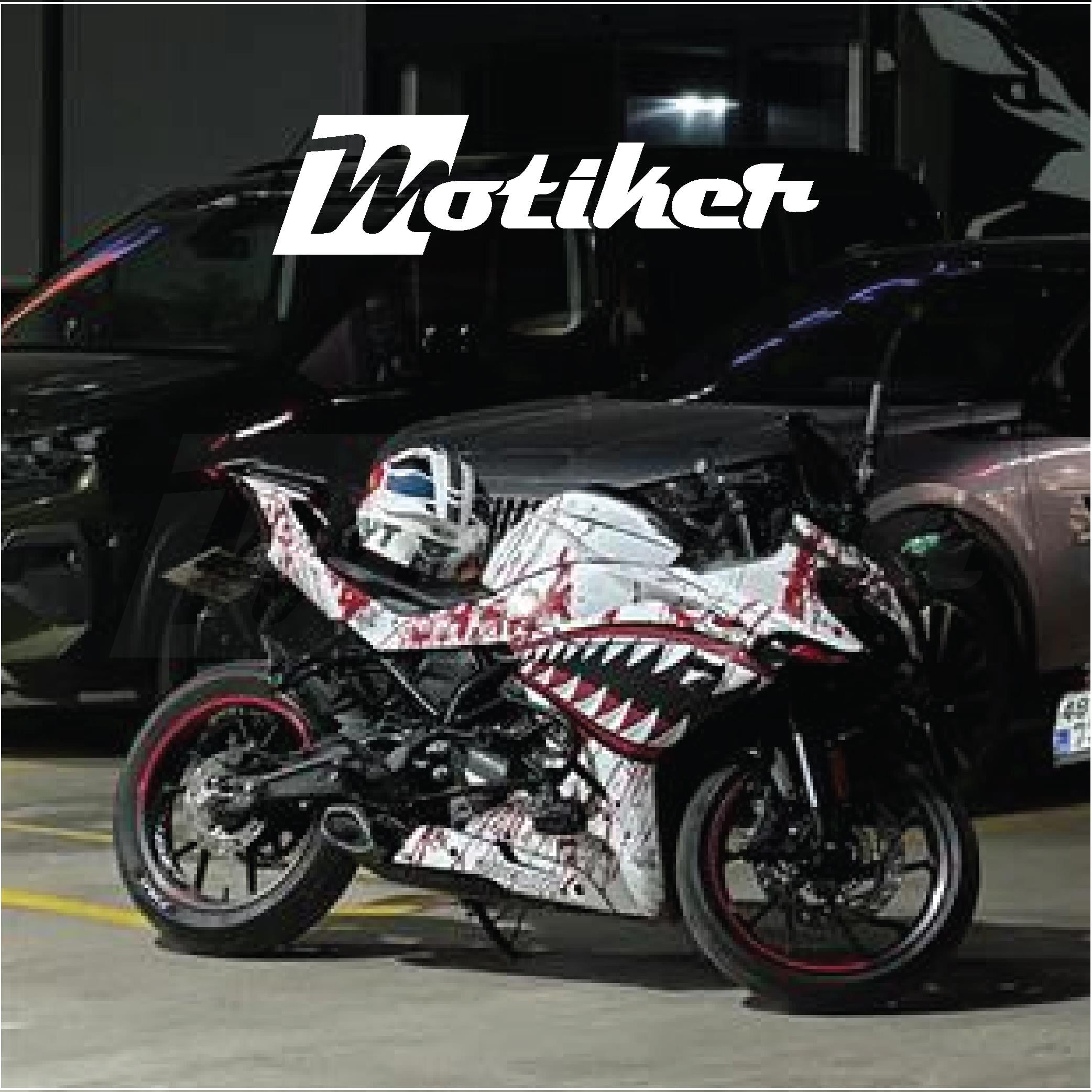 CFMOTO 250SR White Shark Tasarım Sticker Etiket Modeli