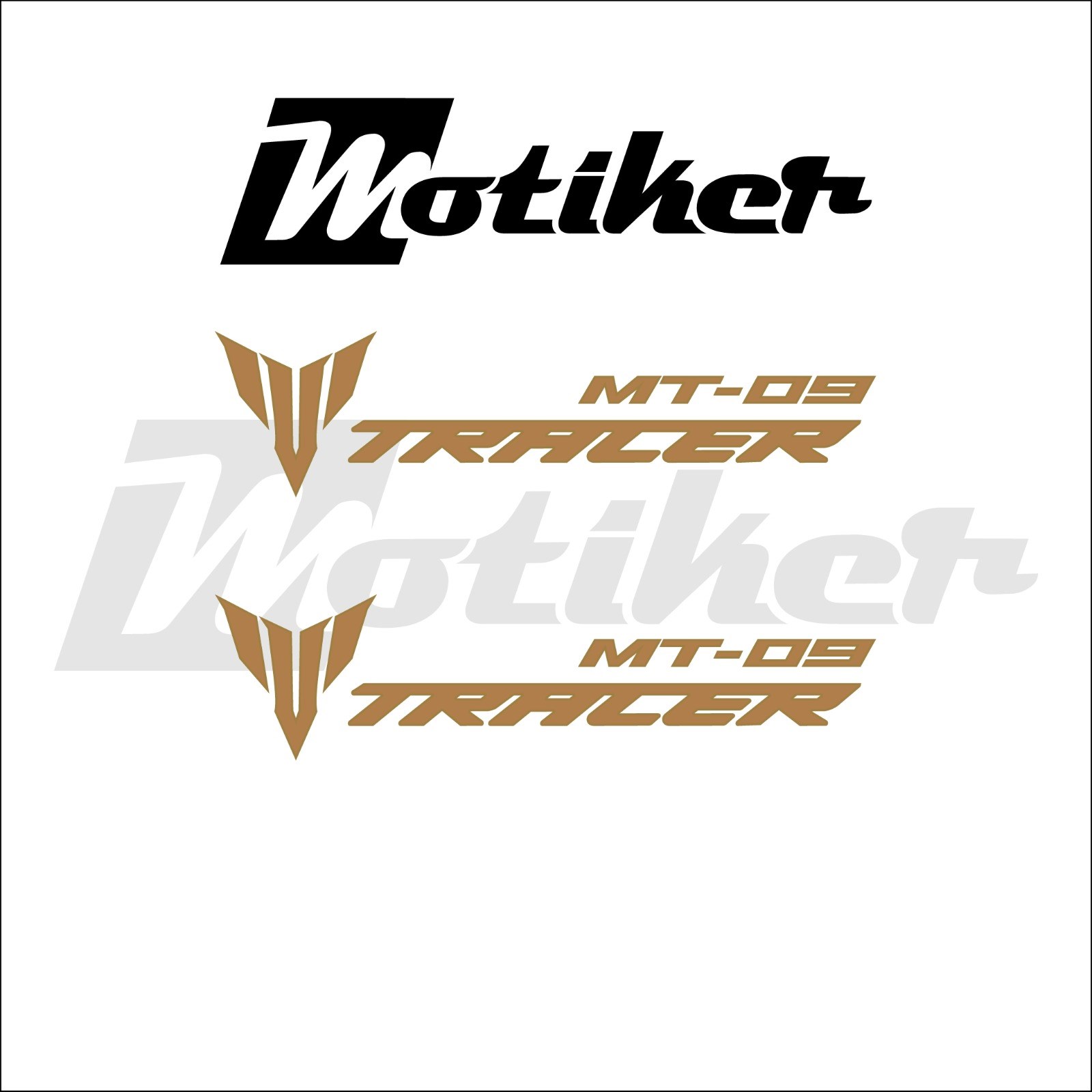 Yamaha MT-09 Tracer Yan Grenaj Orjinal Tasarım Özel Renk Sticker Etiket Modeli