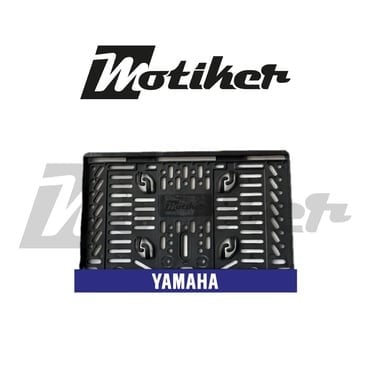 Pleksi Plakalık Lacivert Üstüne Beyaz Yamaha Yazılı Tasarımlı Motosiklet Plakalık Modeli