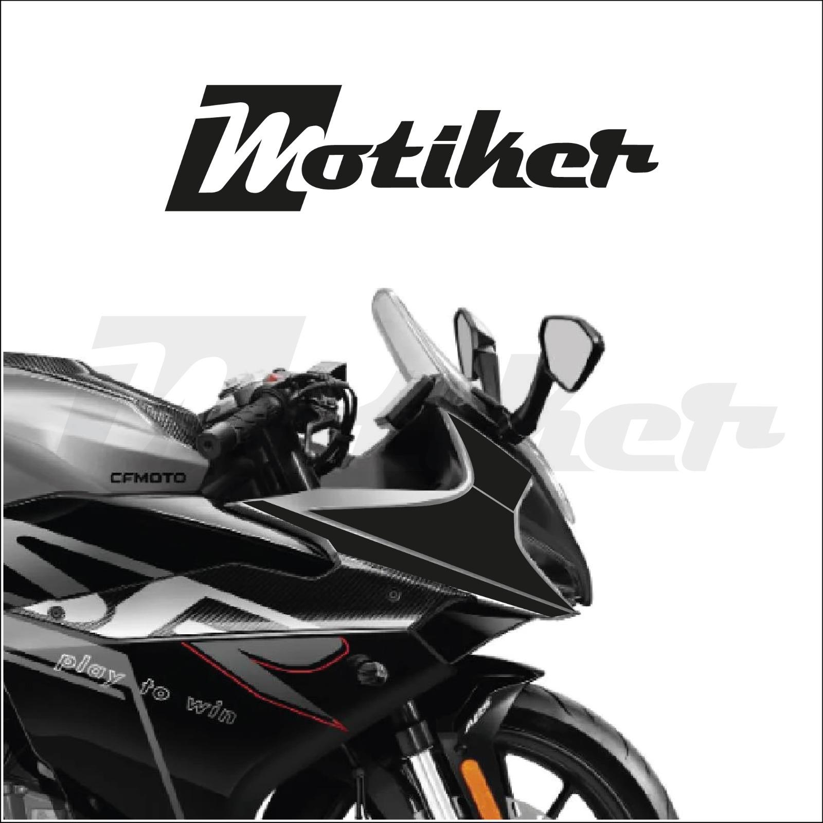 CFMOTO 250SR Ön kafa Karbon Tasarım Sticker Etiket Modeli