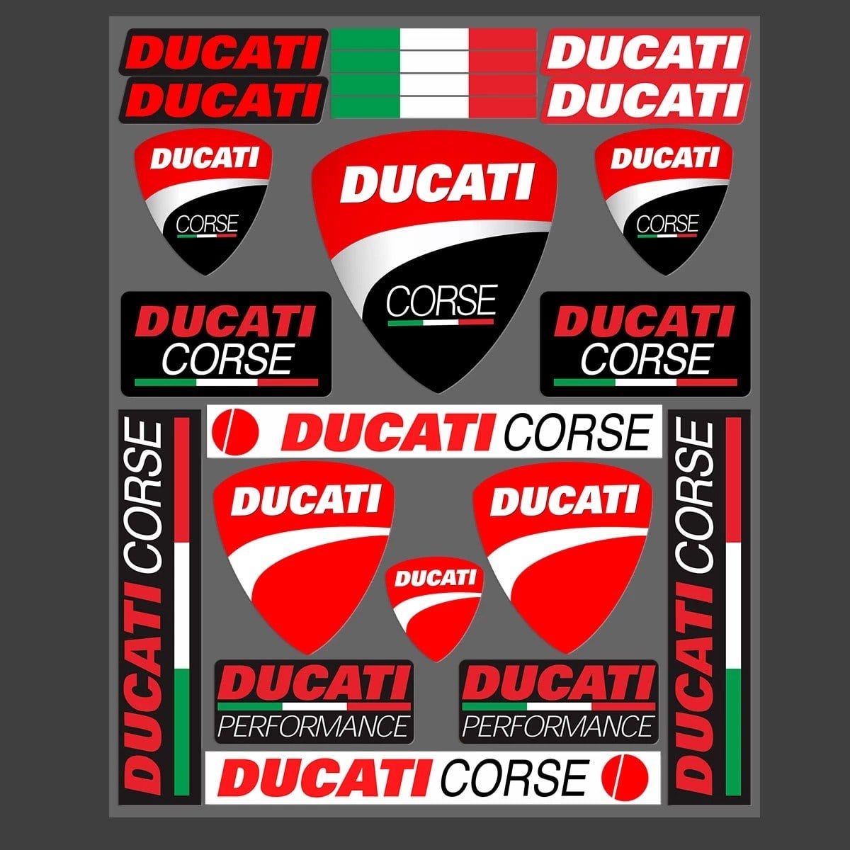 Ducati Çoklu Mini Sticker Etiket Modeli 2