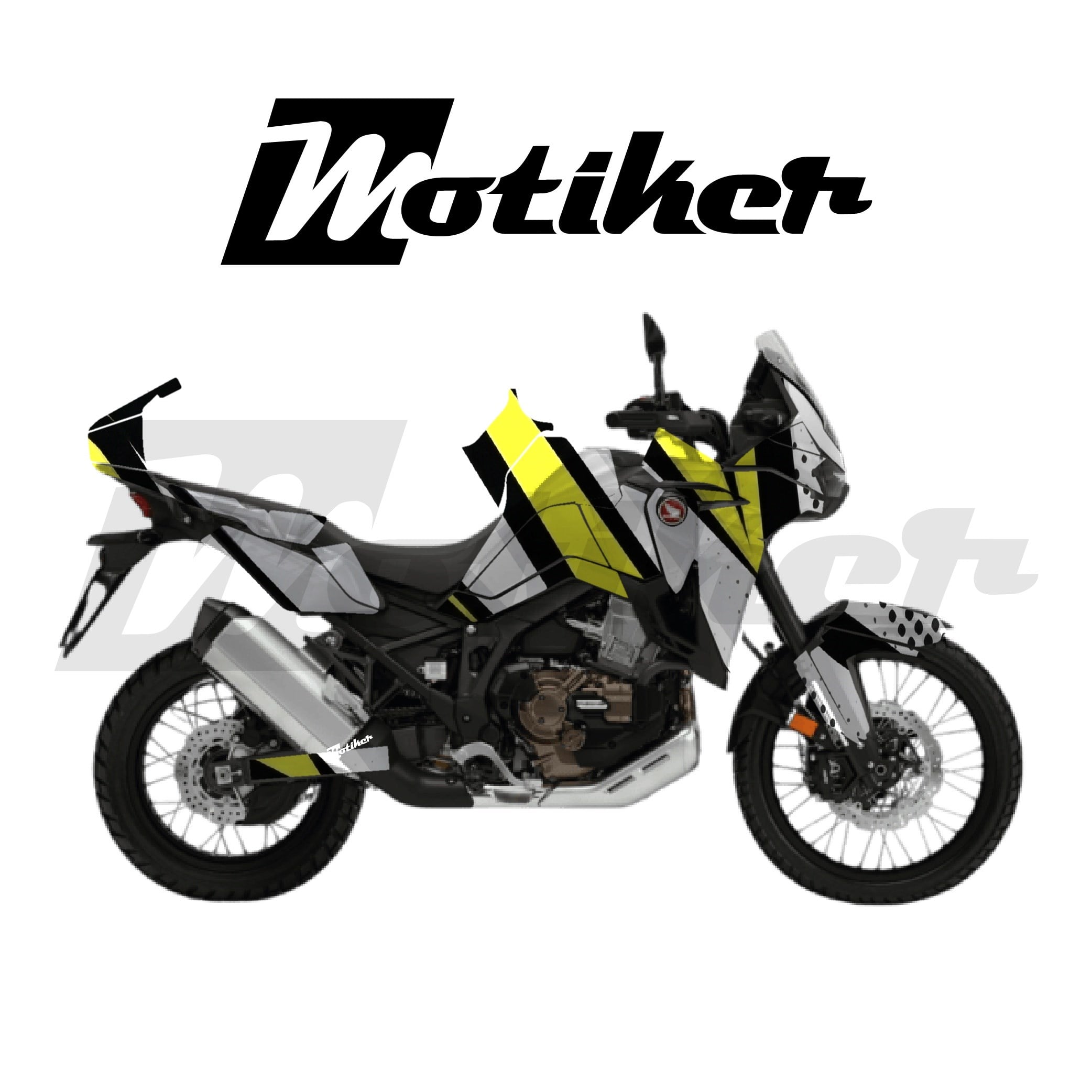 HONDA AFRICA TWIN CRF 1100 L 2020-2023 Parçalı Kaplama Sticker Etiket Modeli Spor Çizgiler Desen 4 (MTK9365)
