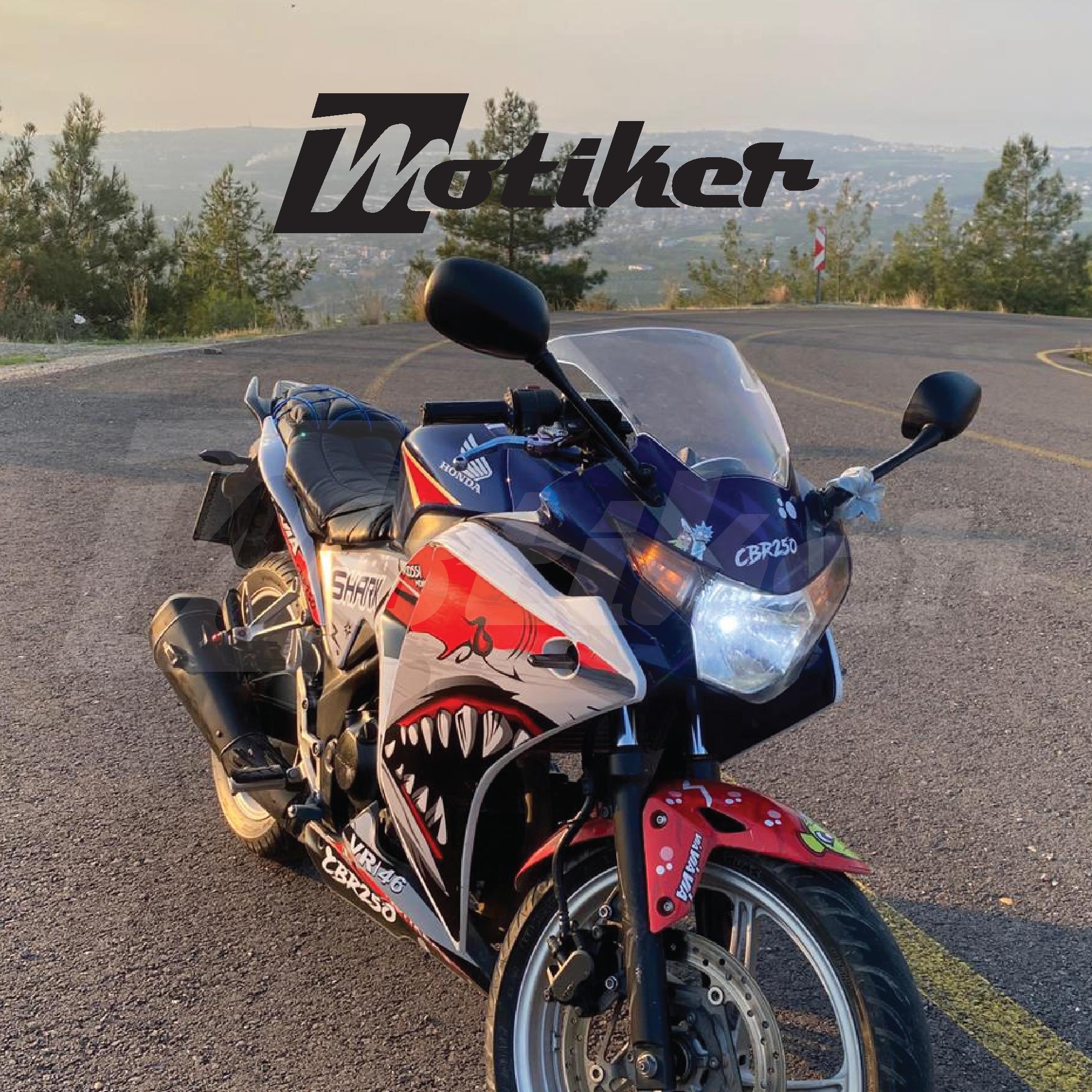 Honda CBR250R Shark (Köpek Balığı) Tasarımı Sticker Etiket modeli
