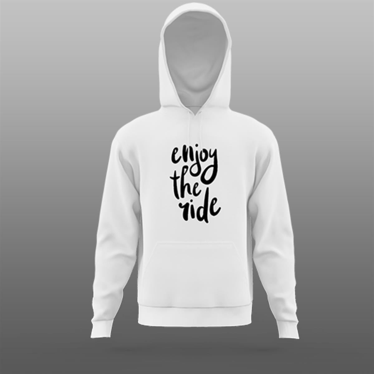 Enjoy The Ride Beyaz Sweatshirt Modeli 