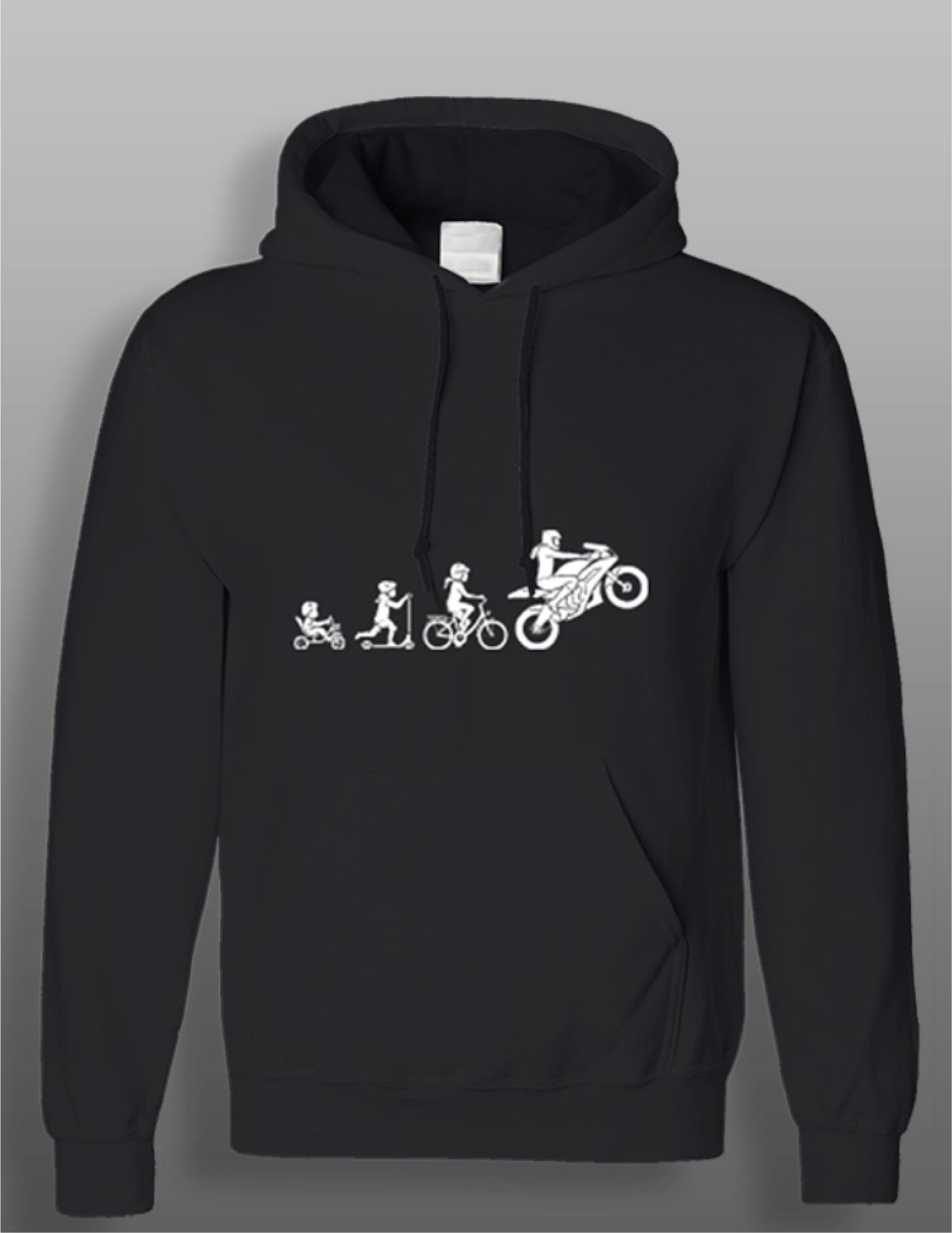 SweatshirtEvolution Girl Motorcu Sweatshirt Modeli Siyah