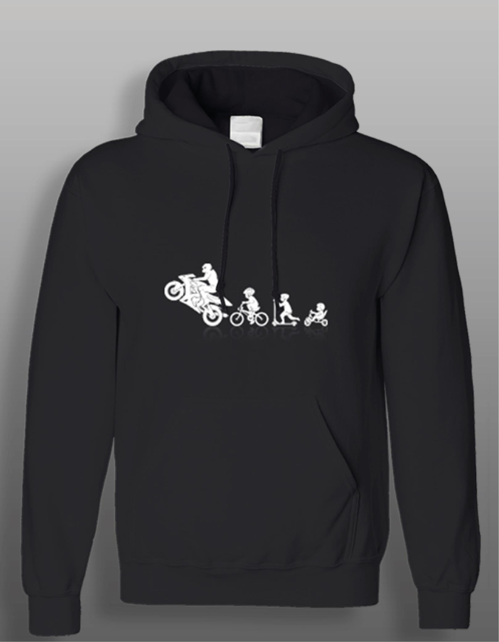 SweatshirtEvolution Motorcu Sweatshirt Modeli Siyah