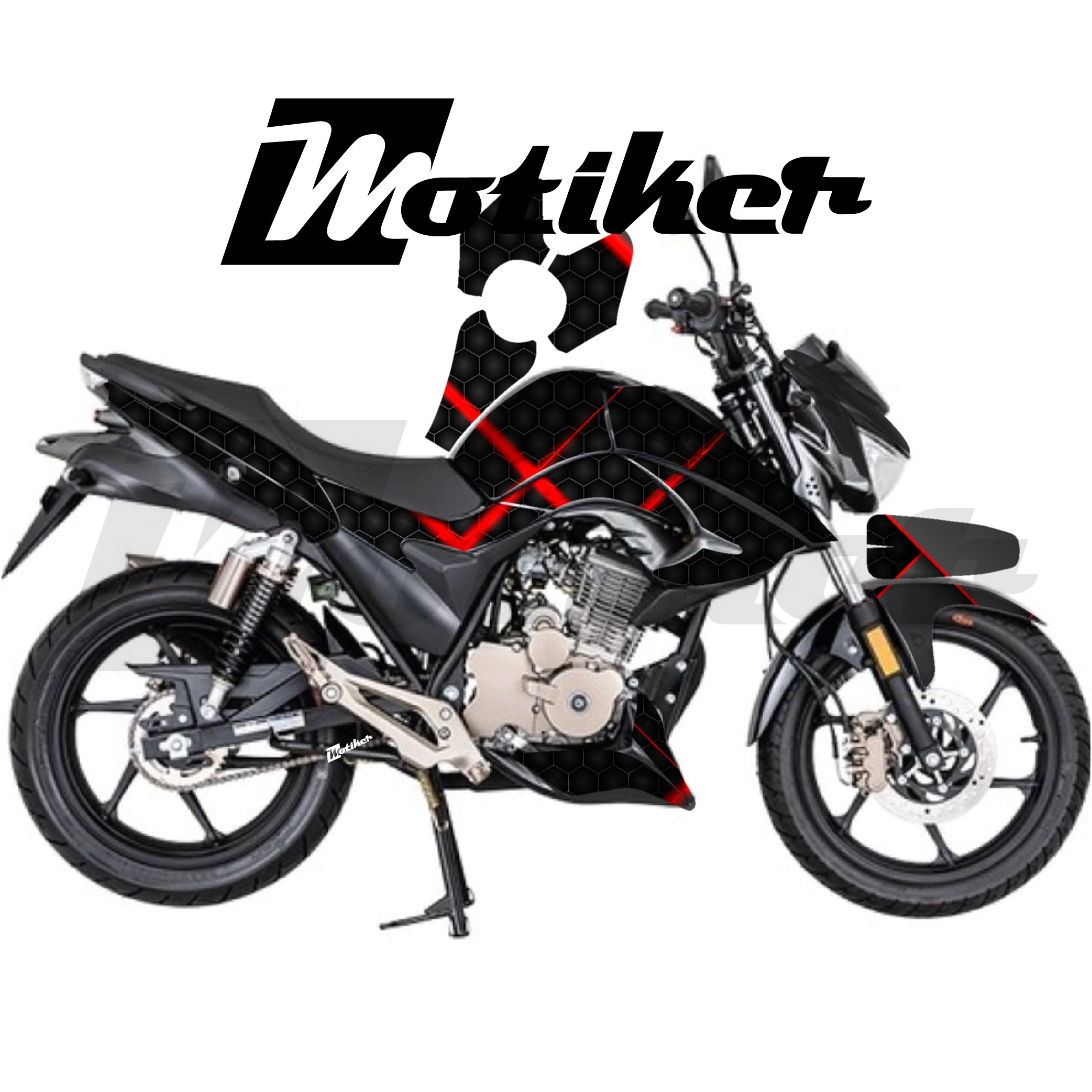 Mondial Drift L Parçalı Kaplama Sticker Etiket Modeli Karbon Lazer Desen 17 (MTK9378)