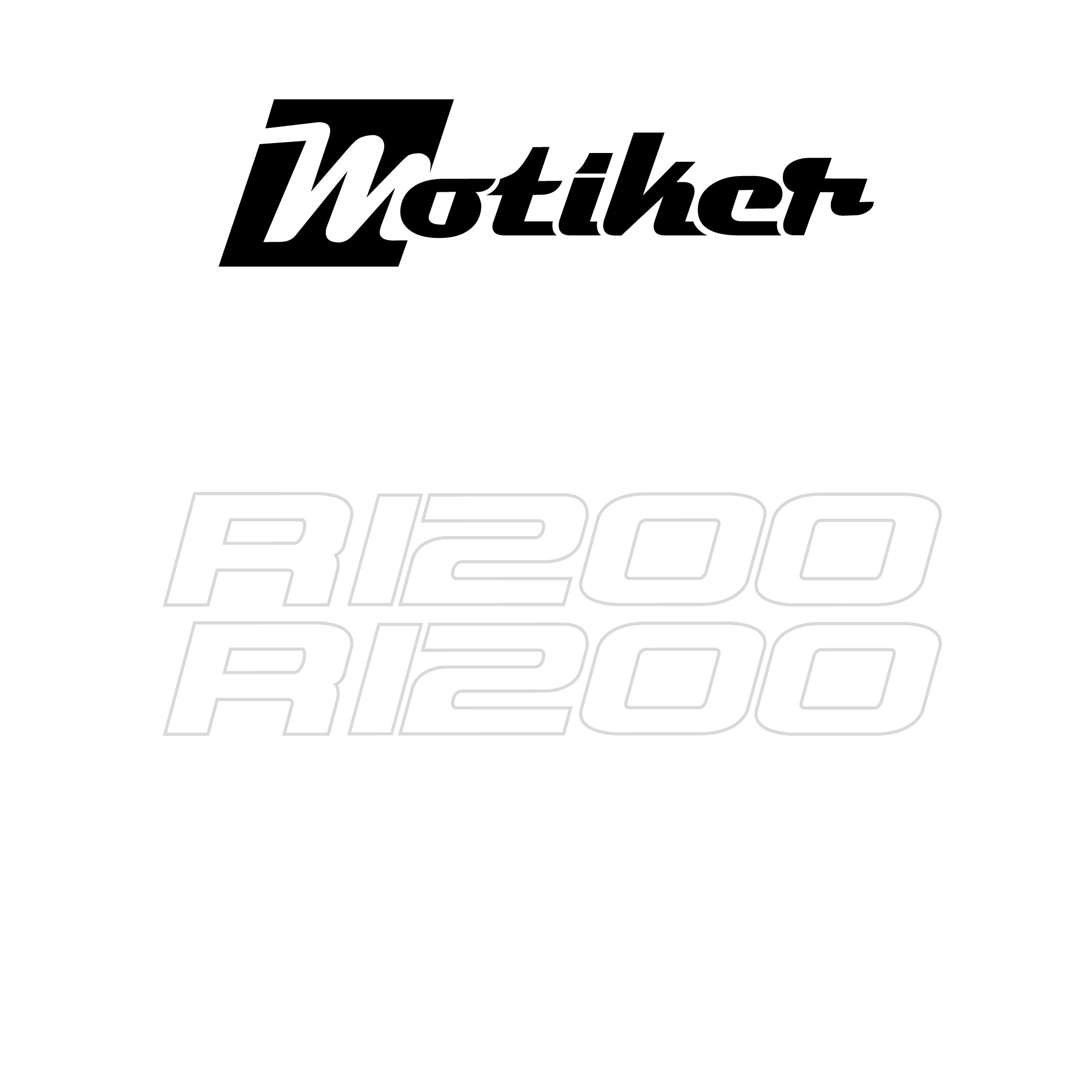BMW R1200GS Orjinal Yazı Tasarımı Sticker Etiket Modeli