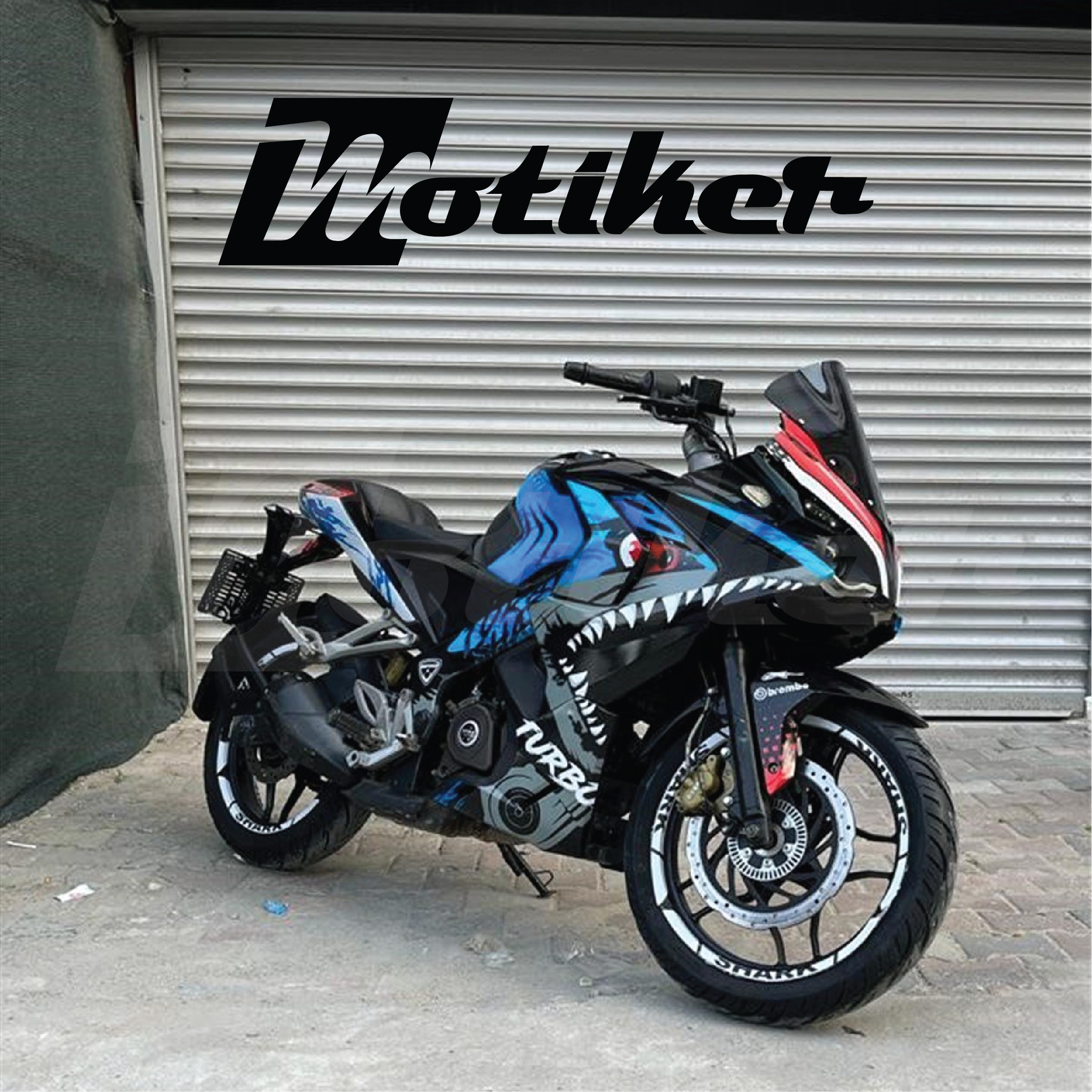 Bajaj RS200 (Köpekbalığı) Shark Sticker Kaplama Modeli 