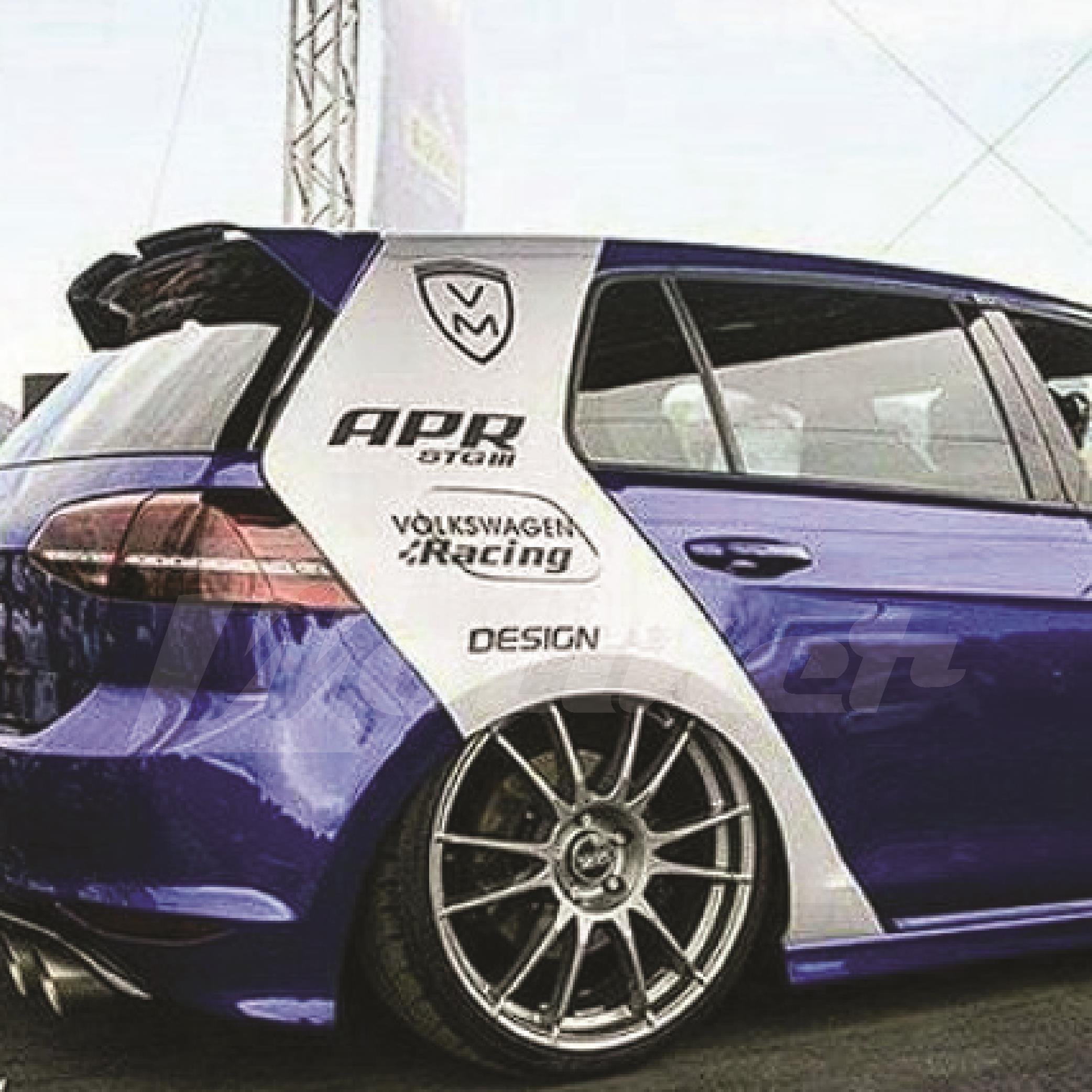 Volkswagen  golf  arka kapı  beyaz şerit  sticker