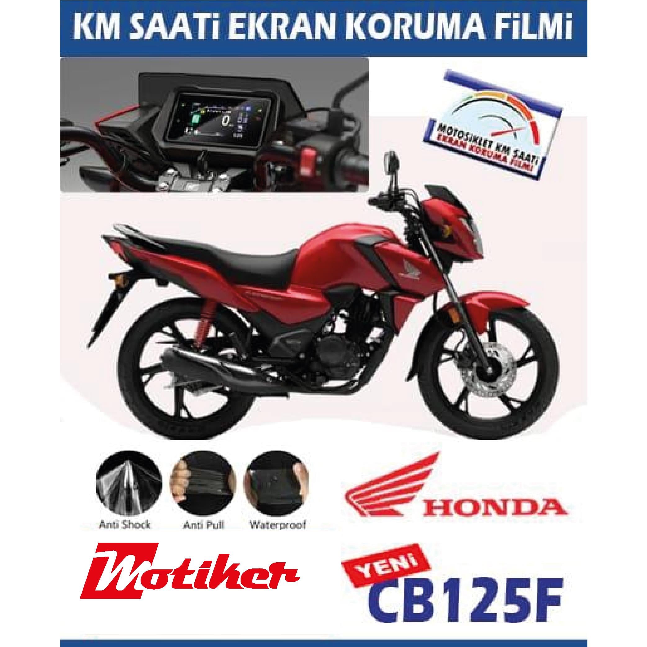 Honda CB125F 2025 Motosiklet Ekran Km Koruyucu
