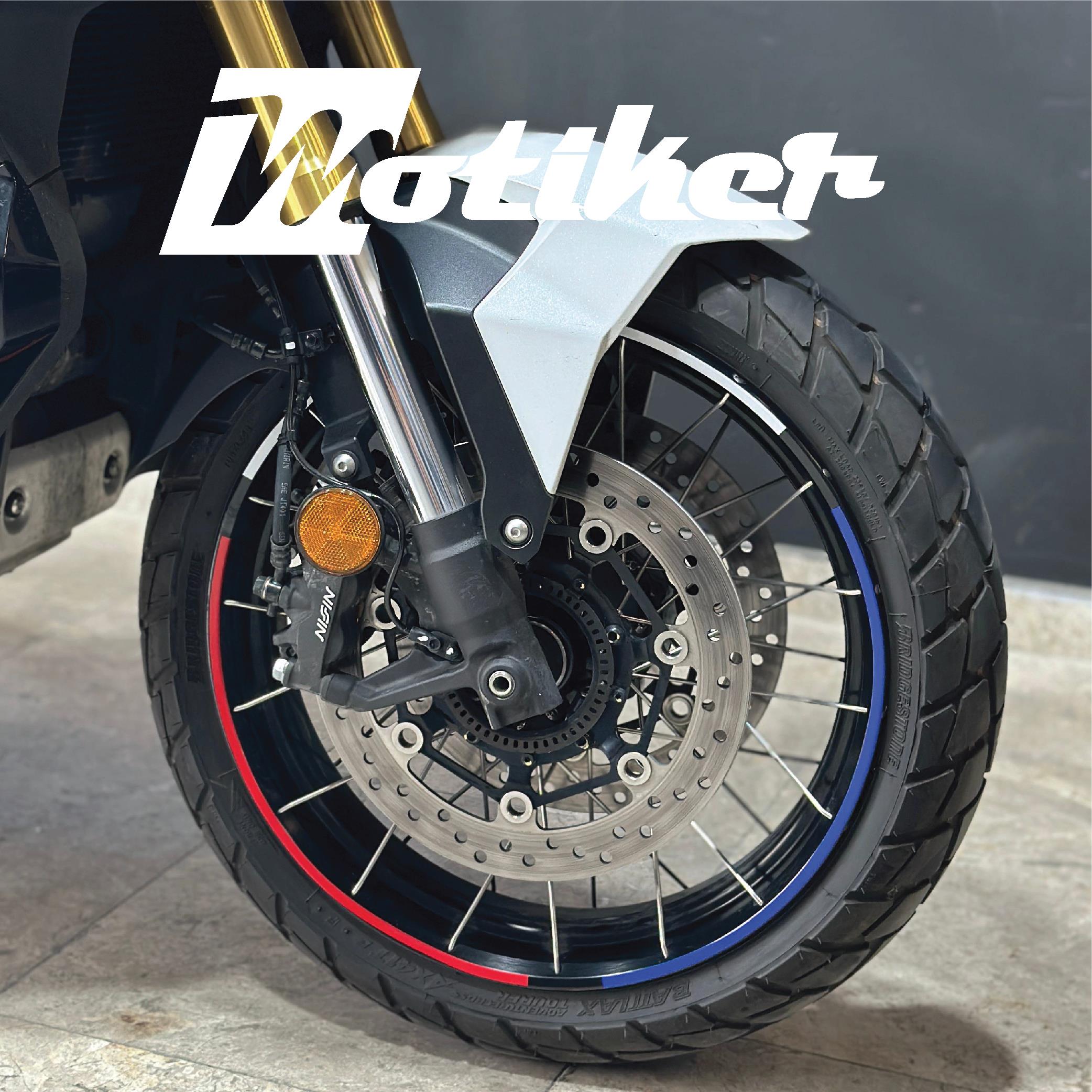 Honda X-ADV 2025 Mavi Beyaz Kırmızı Jant Sticker Etiket Modeli