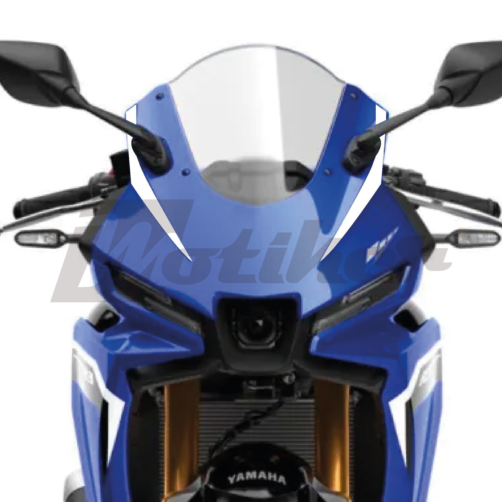 Yamaha YZF-R25 2025-2026 Model Ön Kafa Stıcker Etiket Model 1 Beyaz