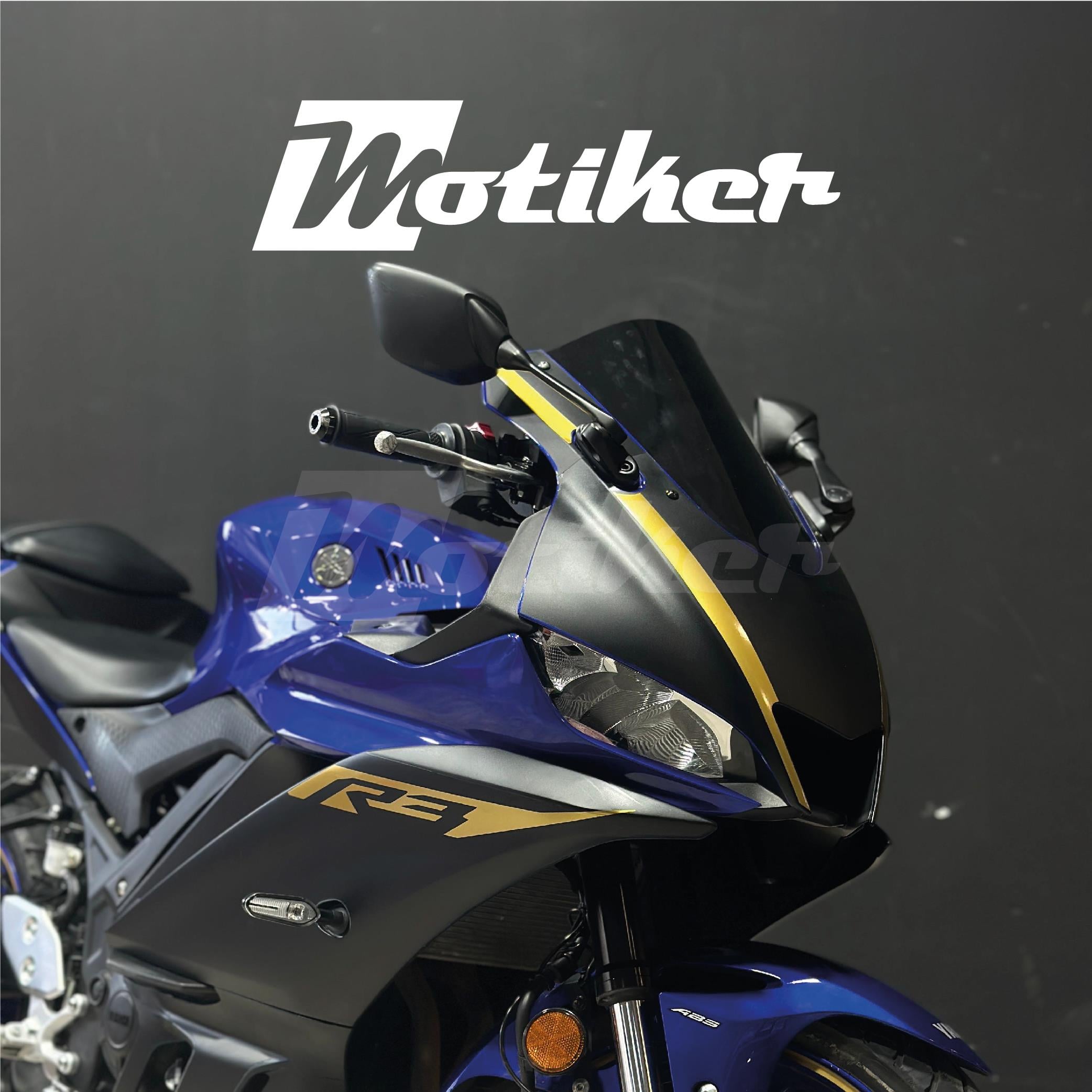 Yamaha YZF R25 - R3 Altın Renk Folyo (Gold) Takım Ön Kafa Yan Grenaj Arka Kuyruk Sticker Modeli