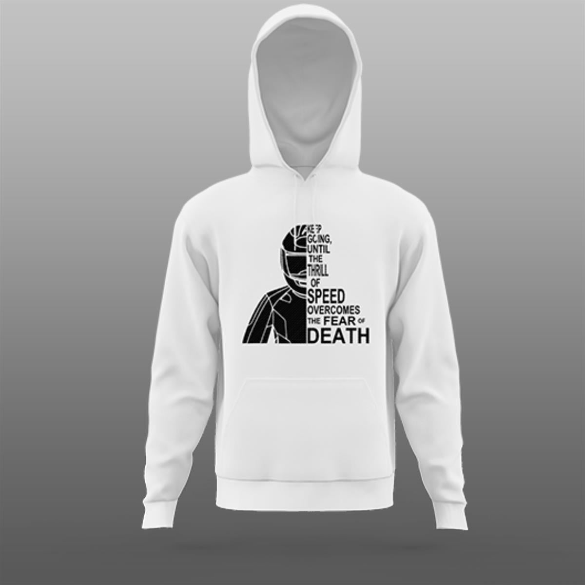 Fear Death Beyaz Sweatshirt Modeli 