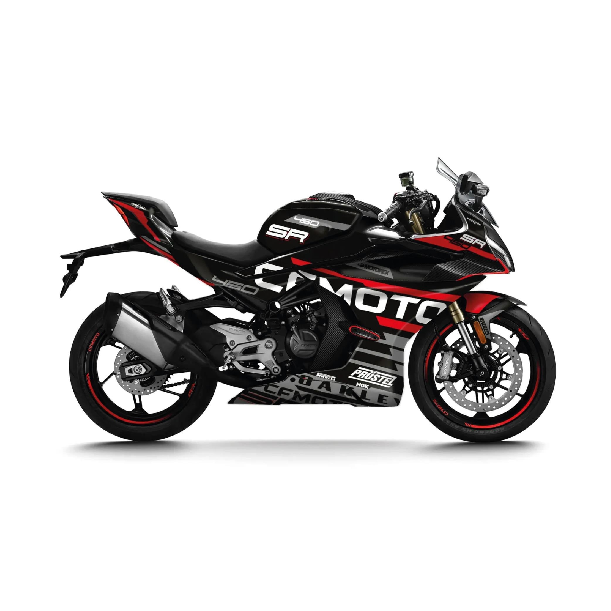 CFMOTO 450SR Oakley Tasarım Motosiklet Kaplama Sticker Etiket Modeli