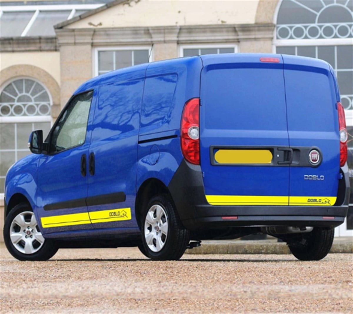 Fiat Doblo Ön Yan Kapı ve Arka Kapı Şerit Sticker Etiket Modeli