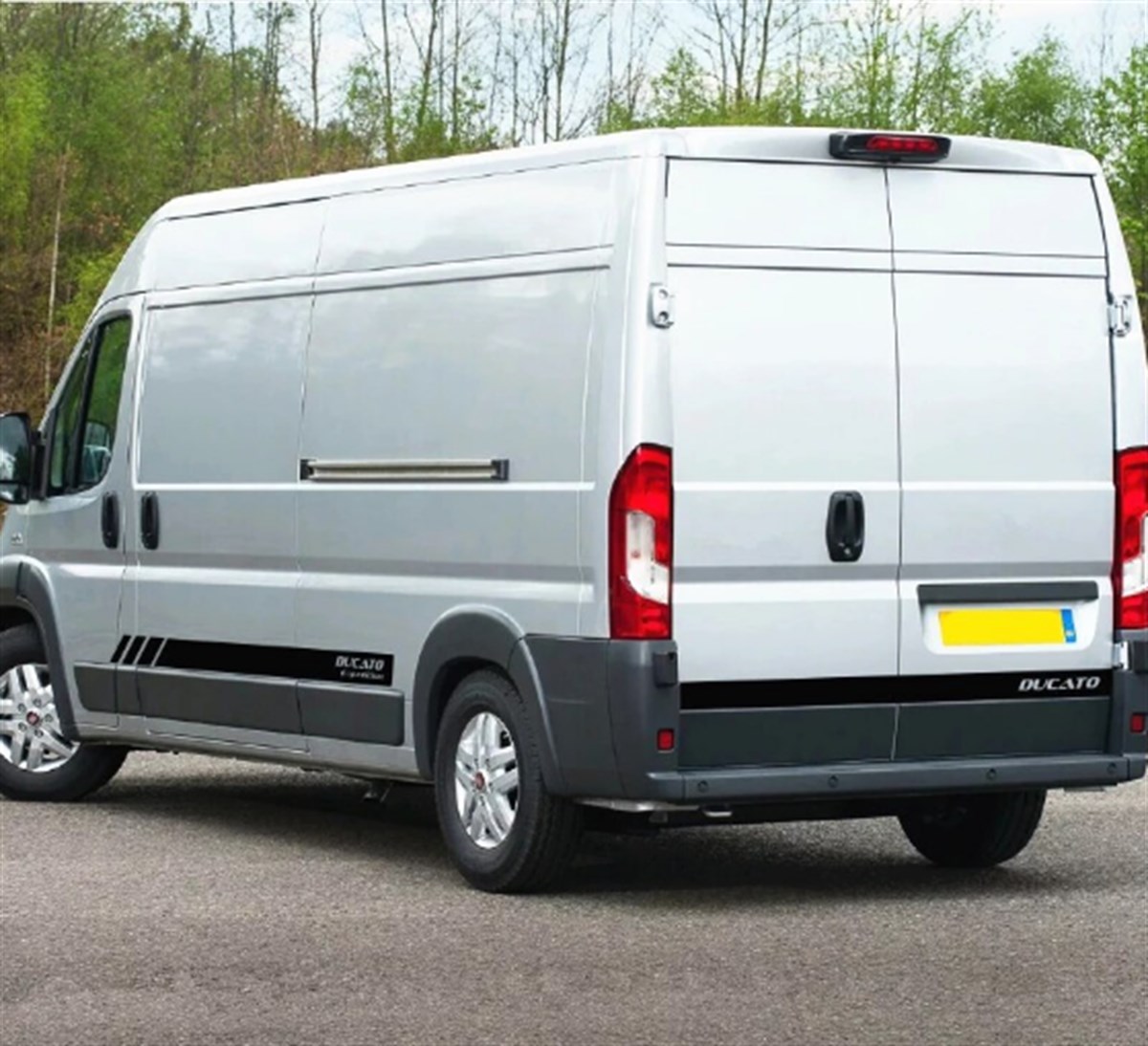 Fiat Ducato Yan Kapı ve Arka Kapı Şerit Sticker Etiket Modeli