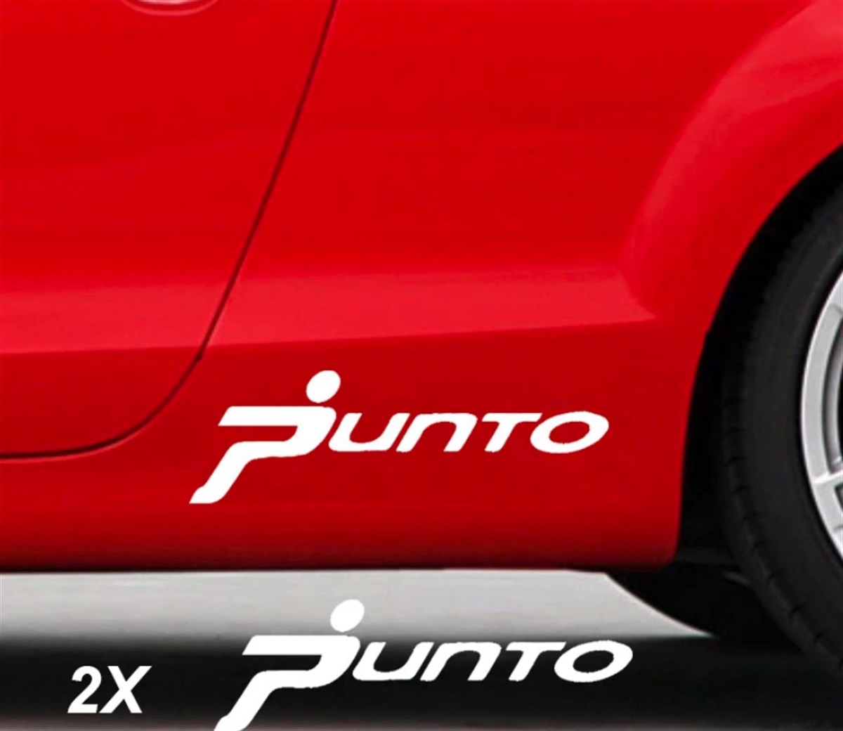 Fiat Punto Kapı Altı Punto Yazı Sticker Etiket