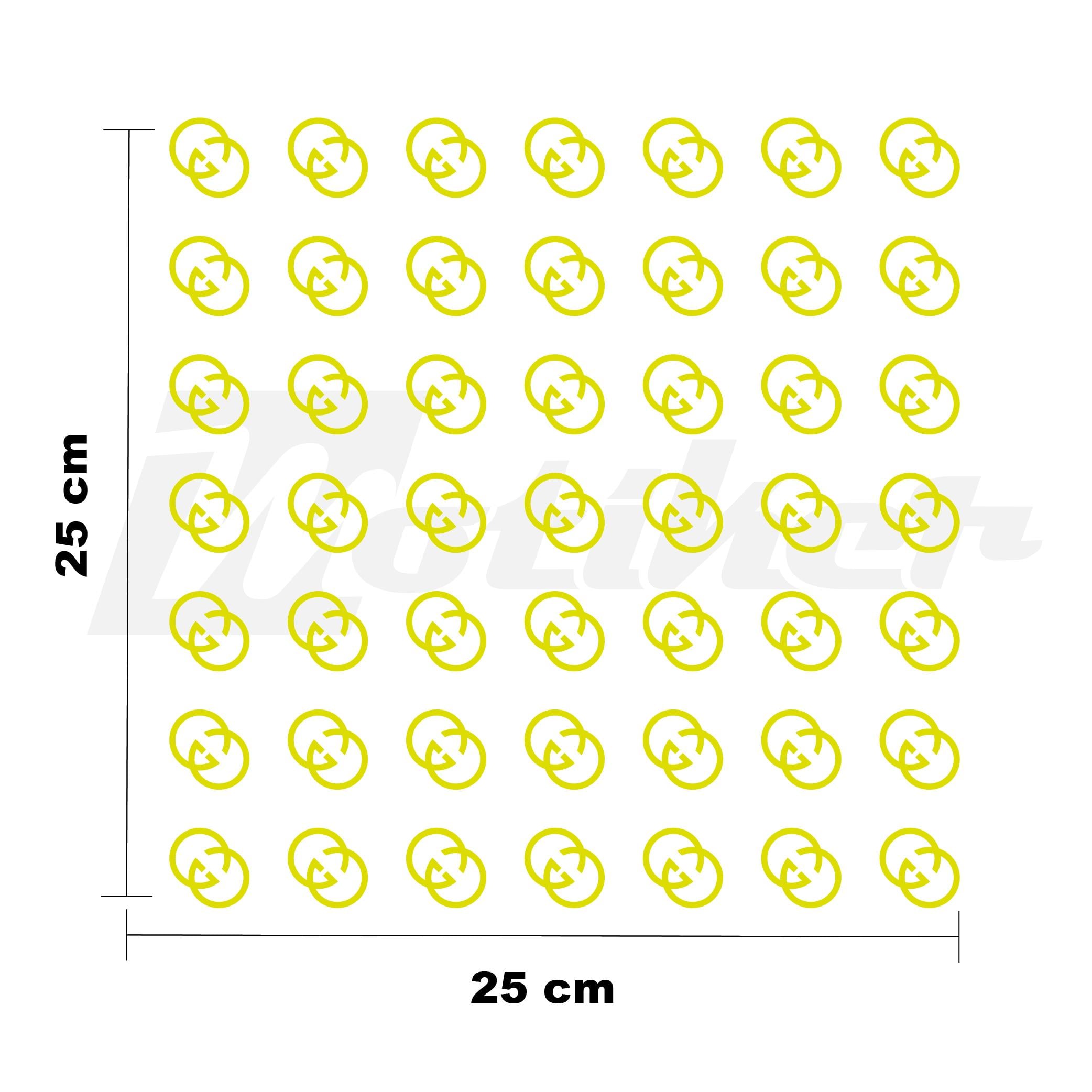 MARKALARGG 25x25cm Folyo Kesim Evrensel Desen Kaplama Neon Sarı (Yeşil)