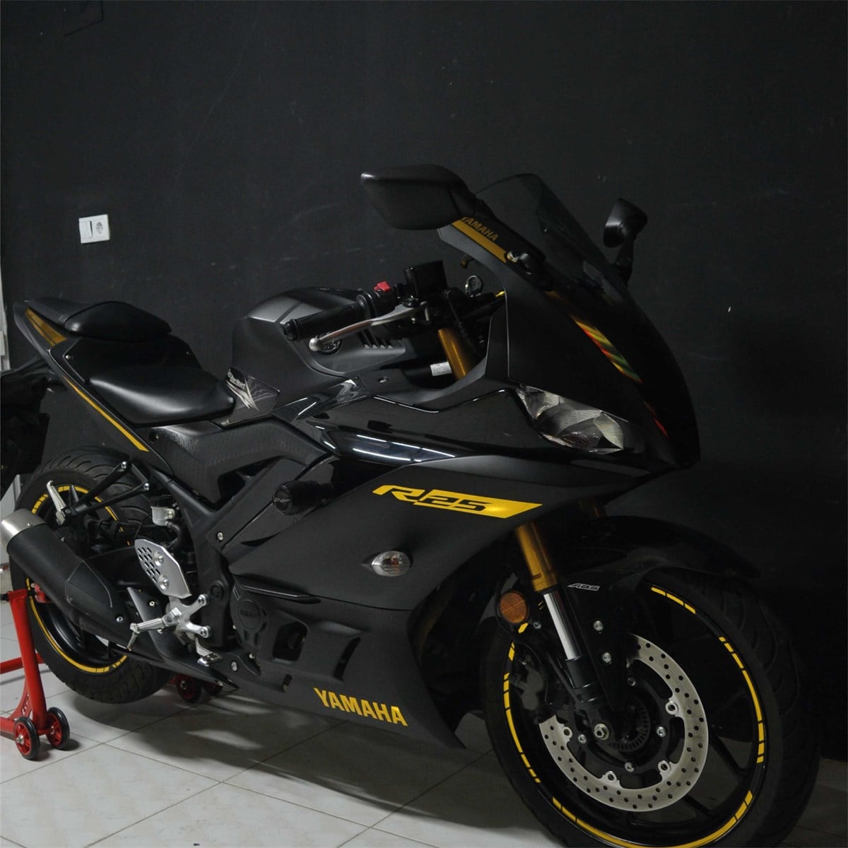 Gold Yamaha R25 Sticker Etiket Full Takım Modeli
