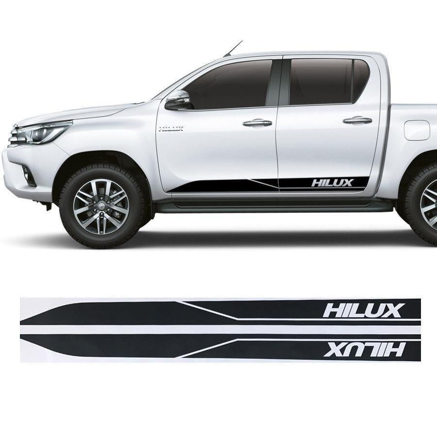 ToyotaHilux 2 Şeritli Siyah Sticker Etiket Modeli