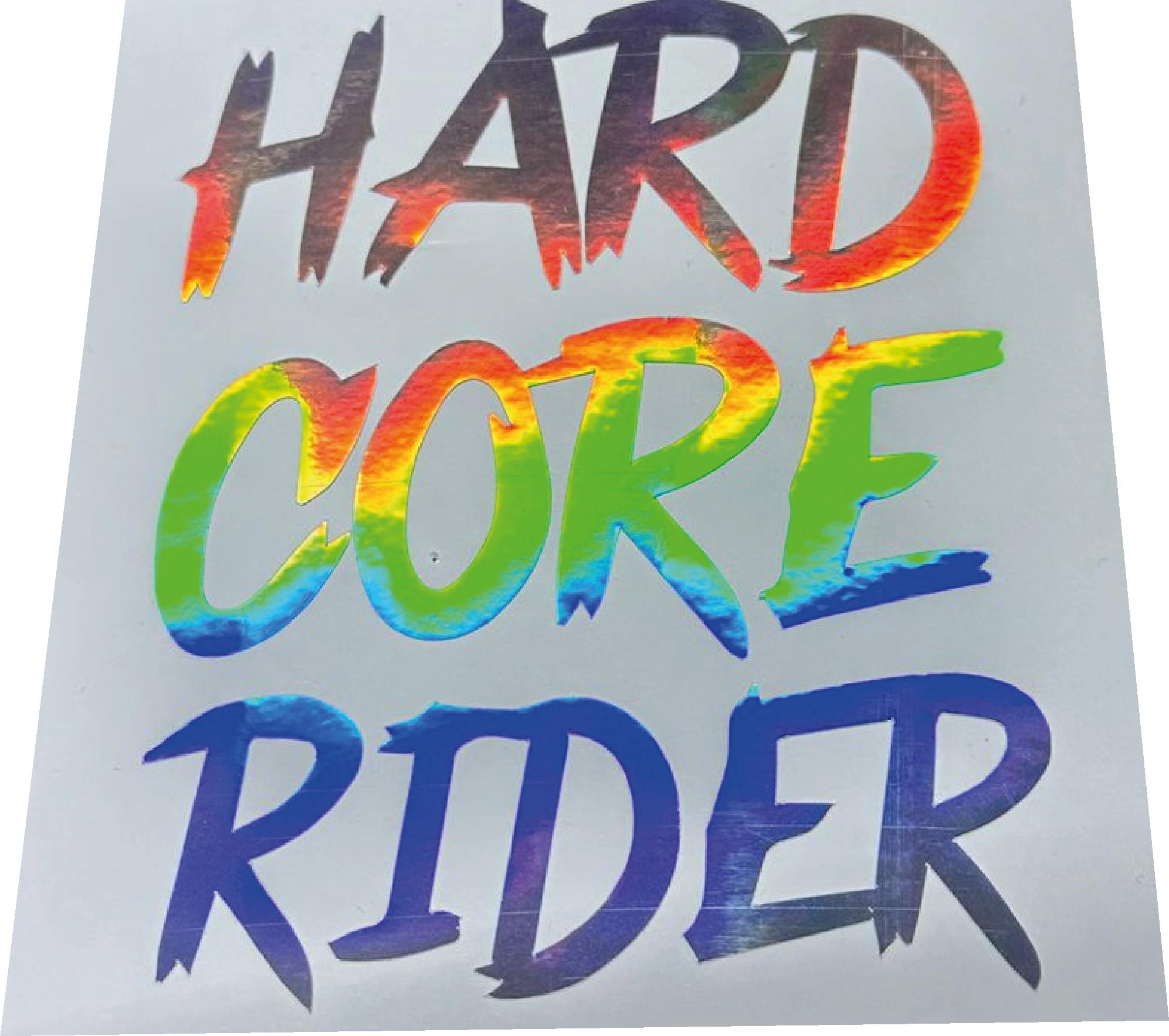 MARKALARHologram Motosiklet Hard Core Rider Sticker Etiket Modeli