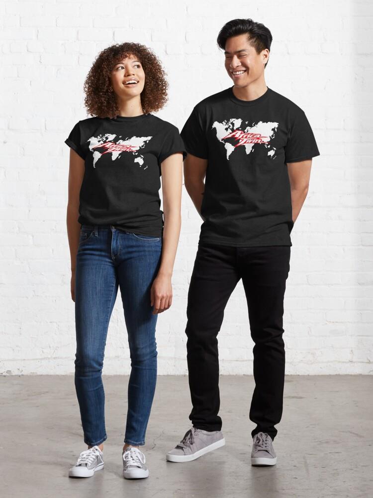 Honda Africa Twin Mavi Harita Baskılı Tshirt Modeli 