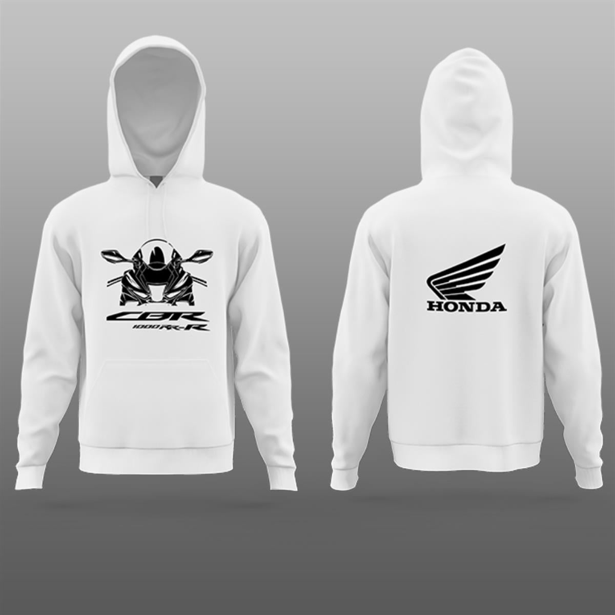 Honda Africa Twin Silüet Beyaz Sweatshirt Modeli
